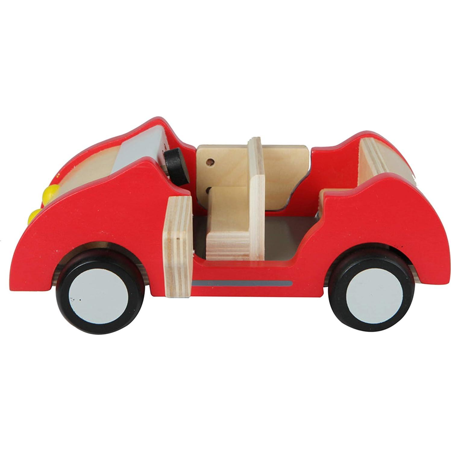 Coche Familiar de Juguete Hape de Madera 22.5x12.7cm
