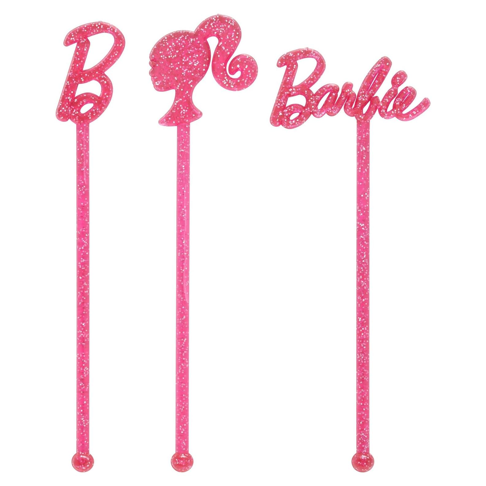 Palillos Decorativos Barbie DecoPac - 36 Unidades Rosados