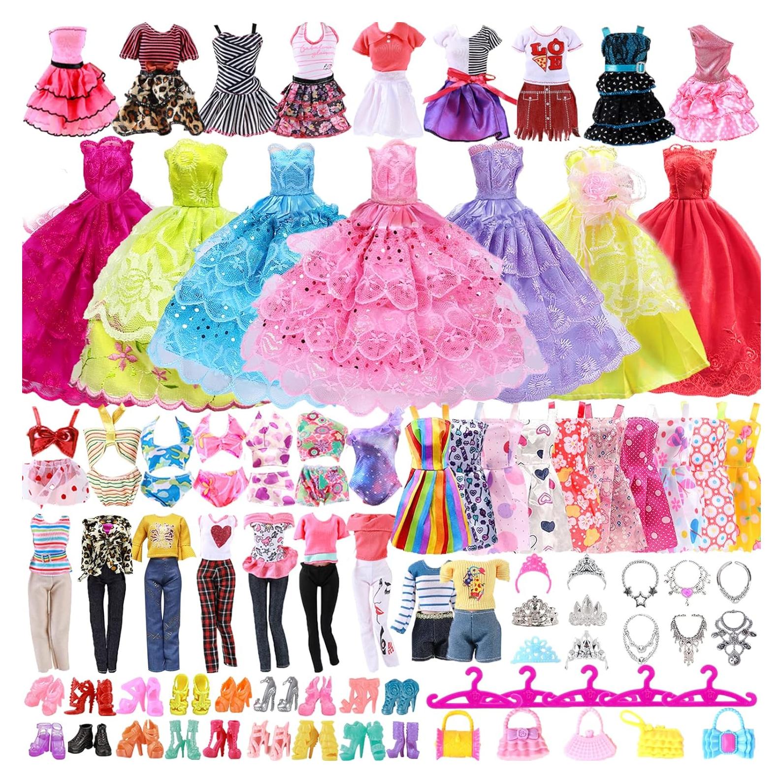 65 Piezas Ropa y Accesorios para Muñecas 11.5" Carreuty