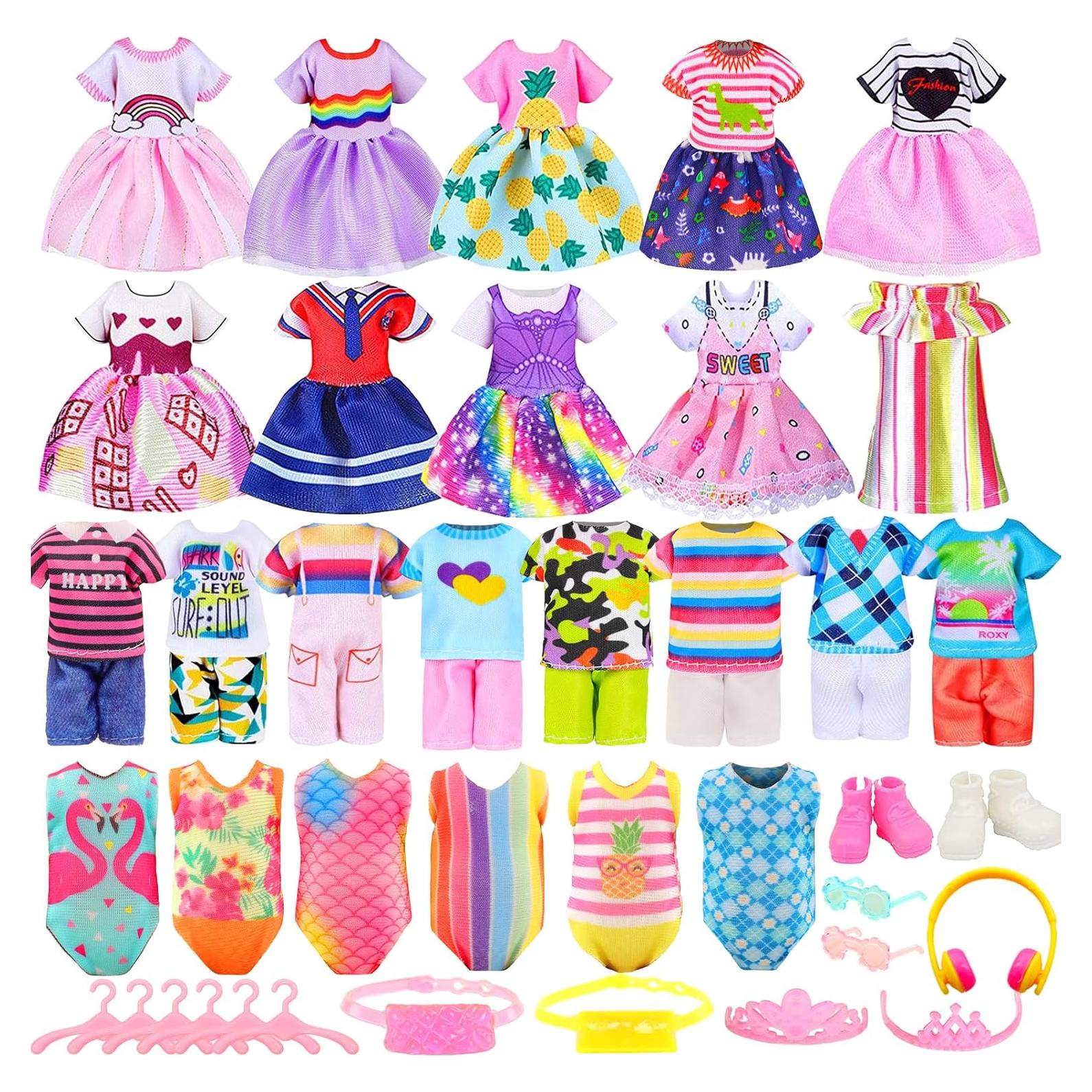 30 Piezas Ropa de Muñeca Joyfun 13-15 cm con Accesorios