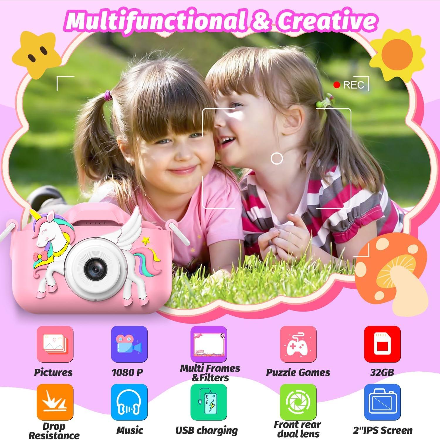 Cámara Digital Infantil Masterbee H12 Rosa 1080P 32GB