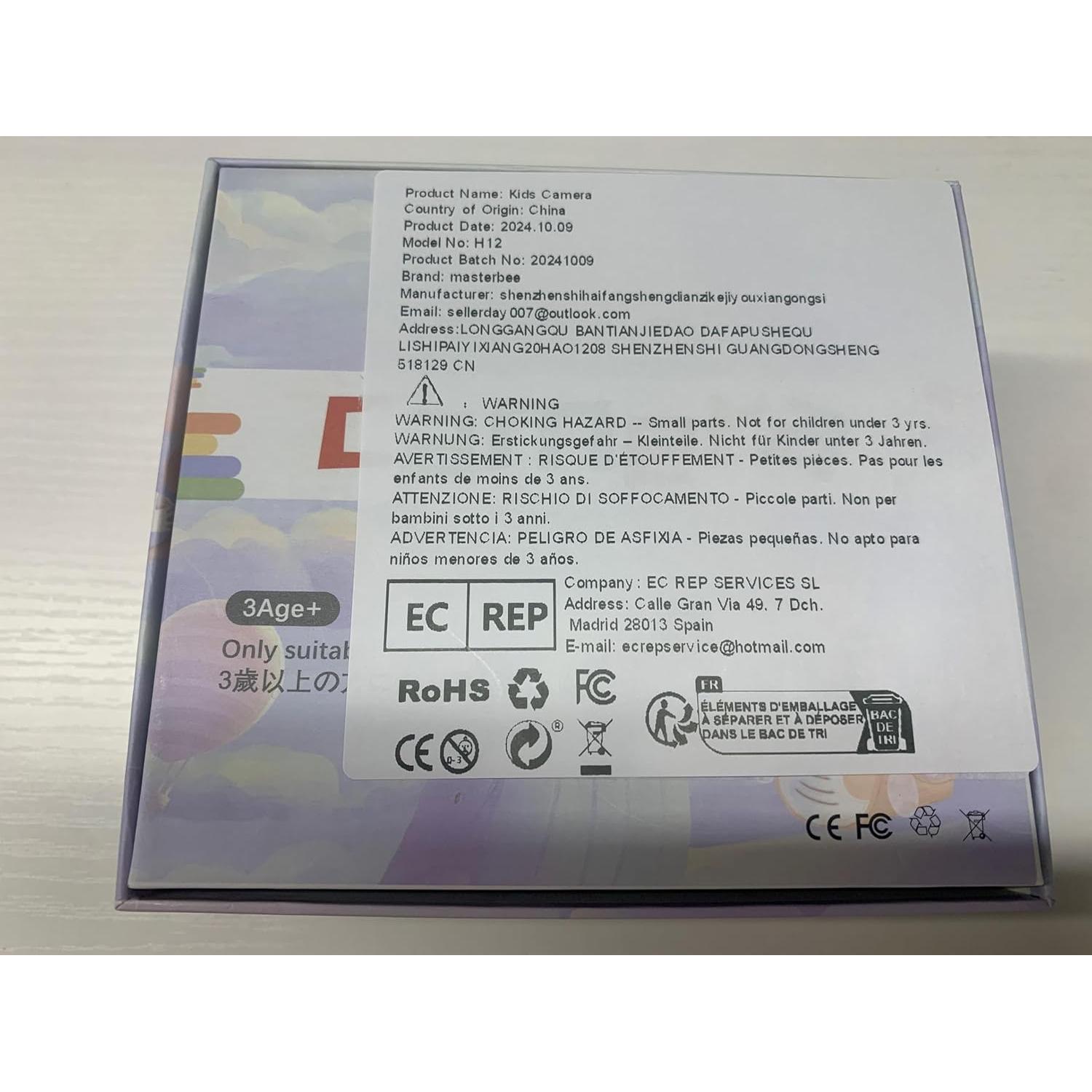 Cámara Digital Infantil Masterbee H12 Rosa 1080P 32GB