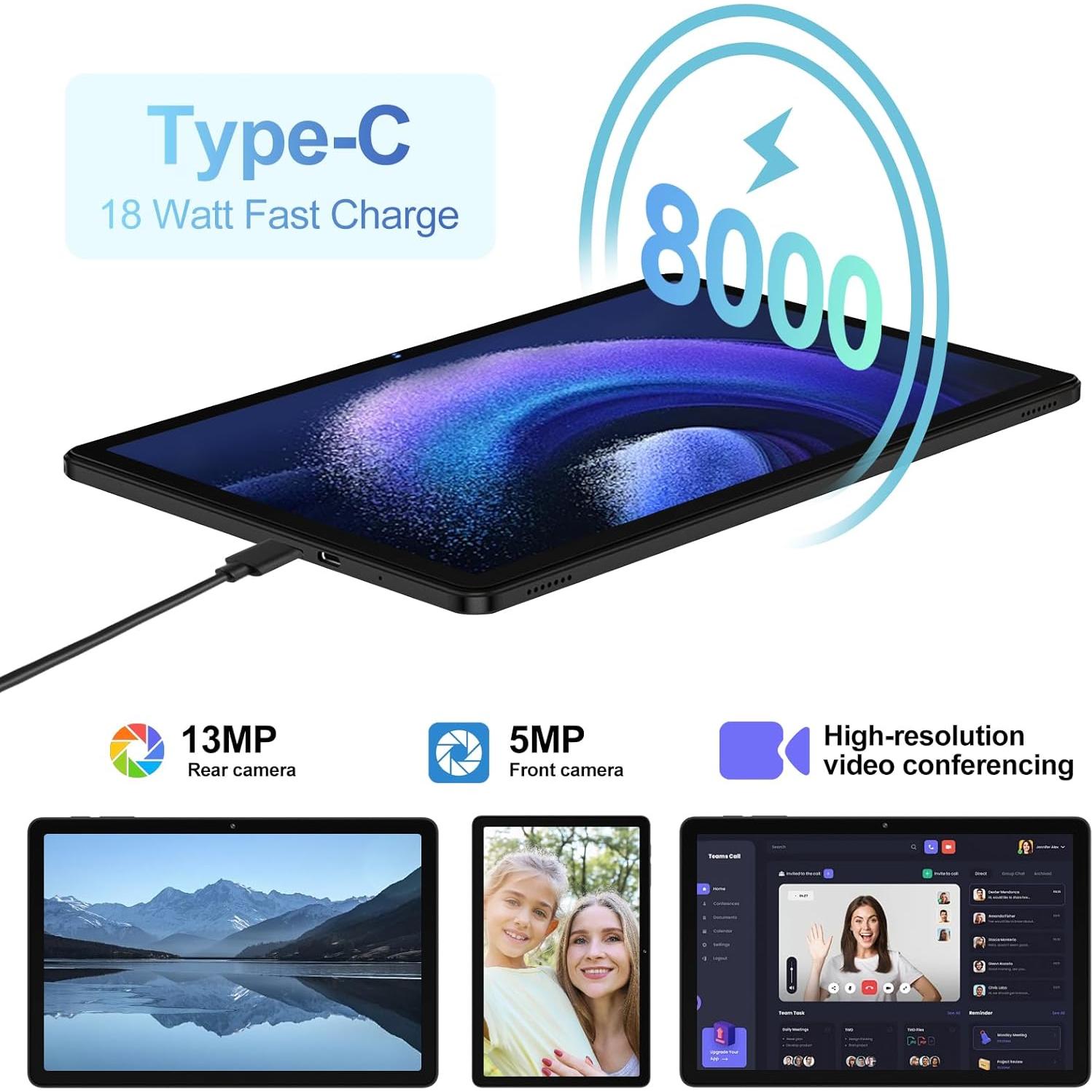 Tablet DMOAO D2 11" Android 14 128GB Octa-Core 8000mAh