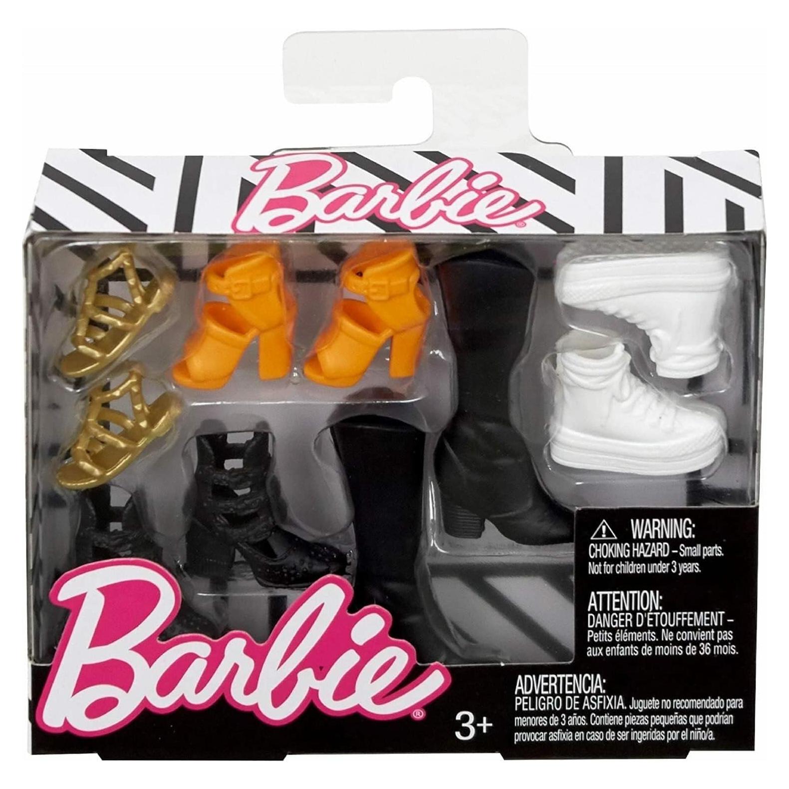 Paquete de 5 Zapatos para Muñecas Barbie Original y Petite