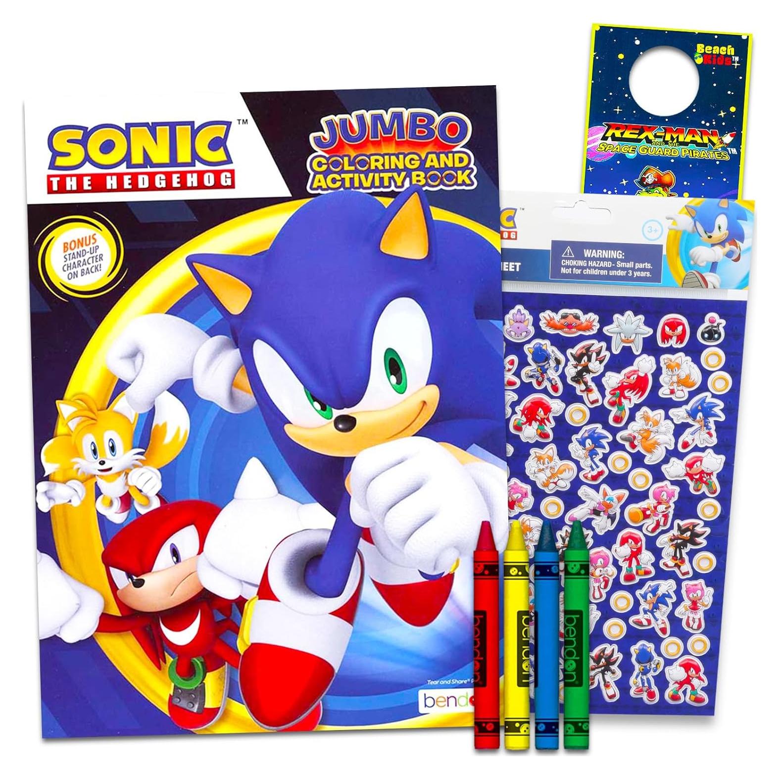 Libro para Colorear Sonic the Hedgehog Crenstone 4-8 Años