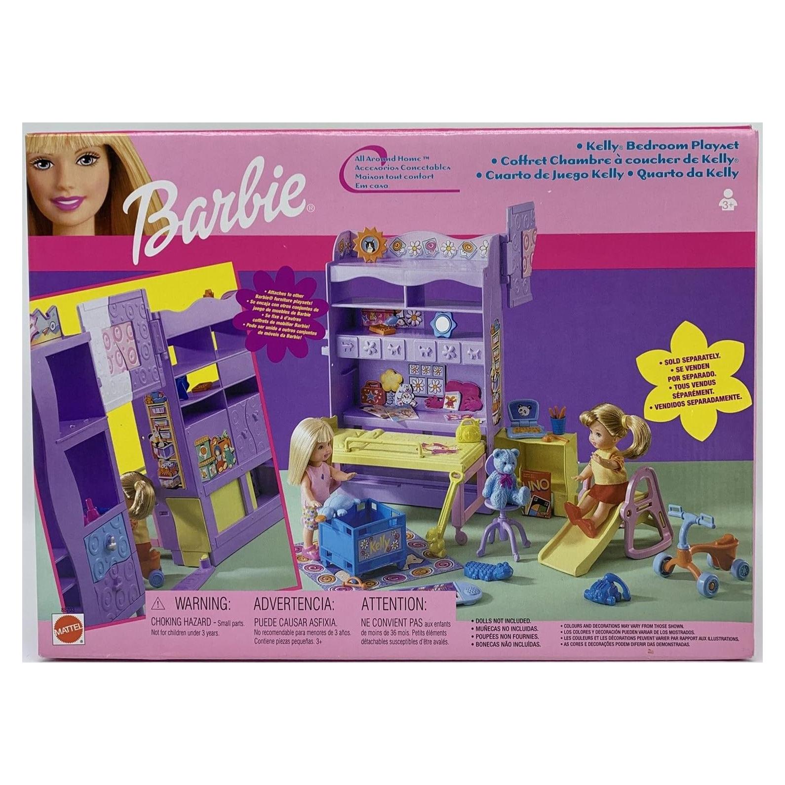 Juego de Juego Barbie Kelly Dormitorio Mattel 2001 Multilingüe