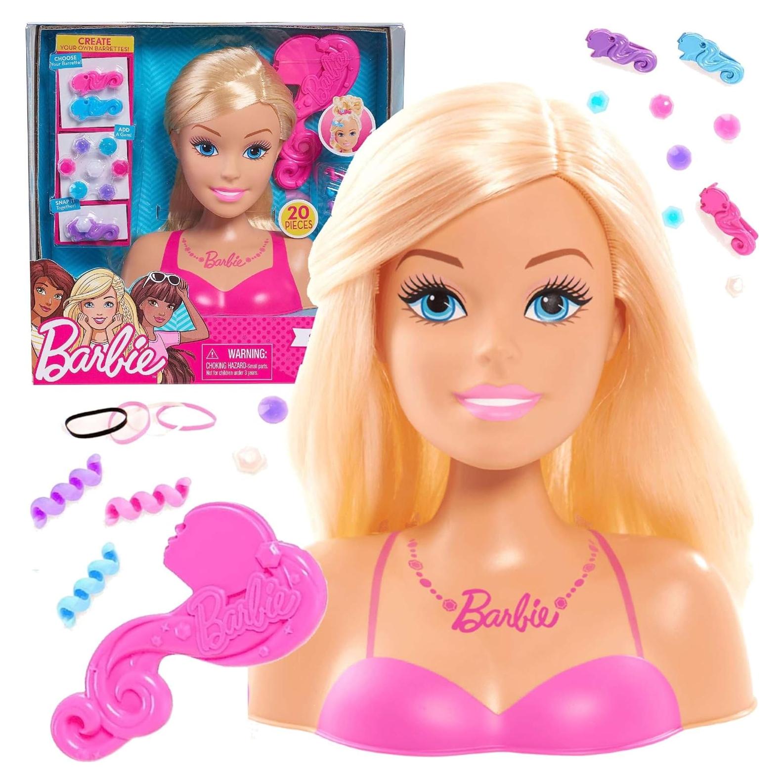 Cabeza de Estilo Barbie Rubia - Set de Peinados 0.45 kg