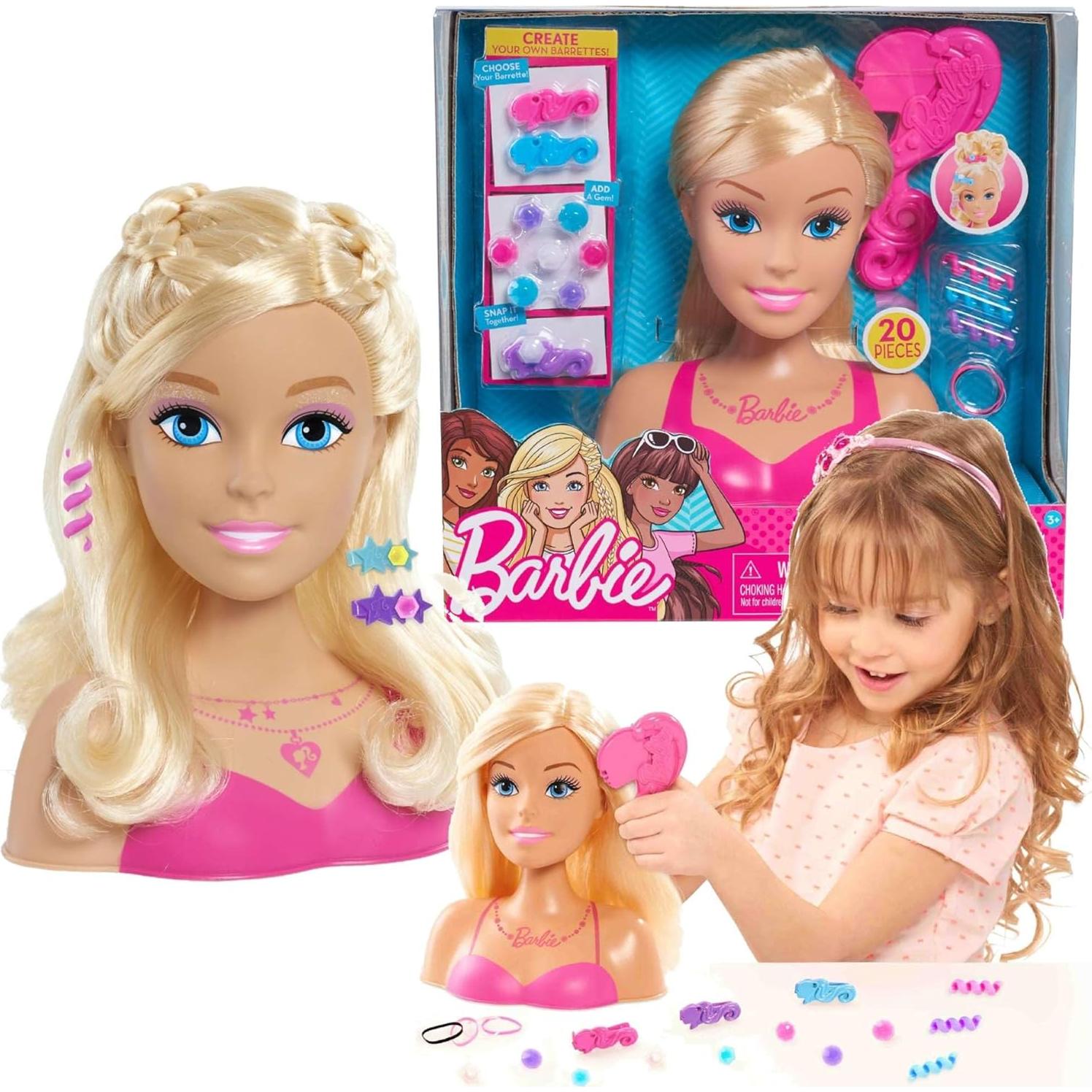 Cabeza de Estilo Barbie Rubia - Set de Peinados 0.45 kg