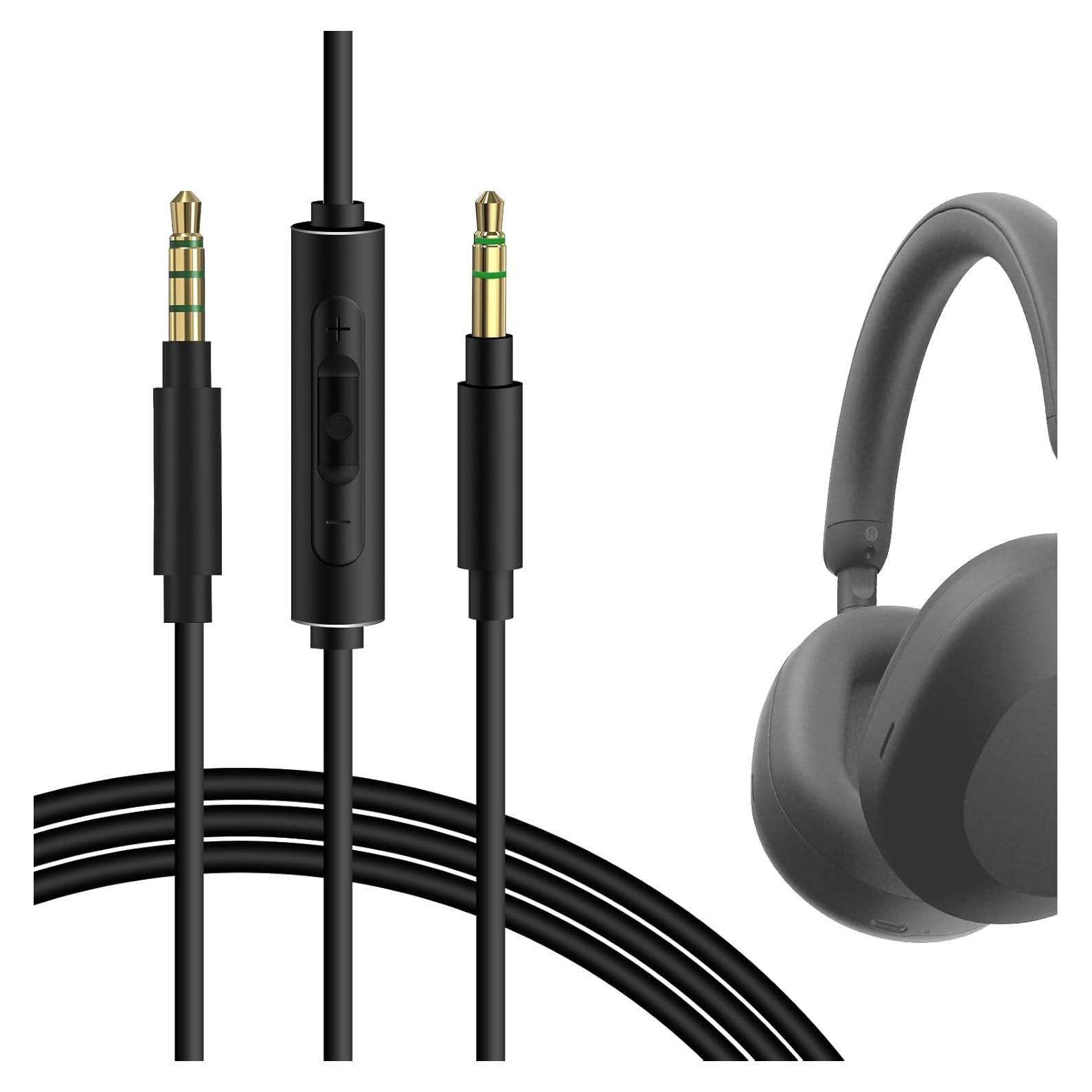 Cable de Audio Geekria con Micrófono 1.2m para Auriculares Sony