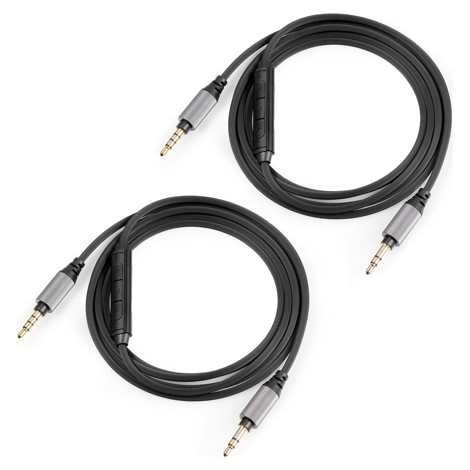 Cable de Audio 1.52m con Micrófono FAAEAL para Auriculares