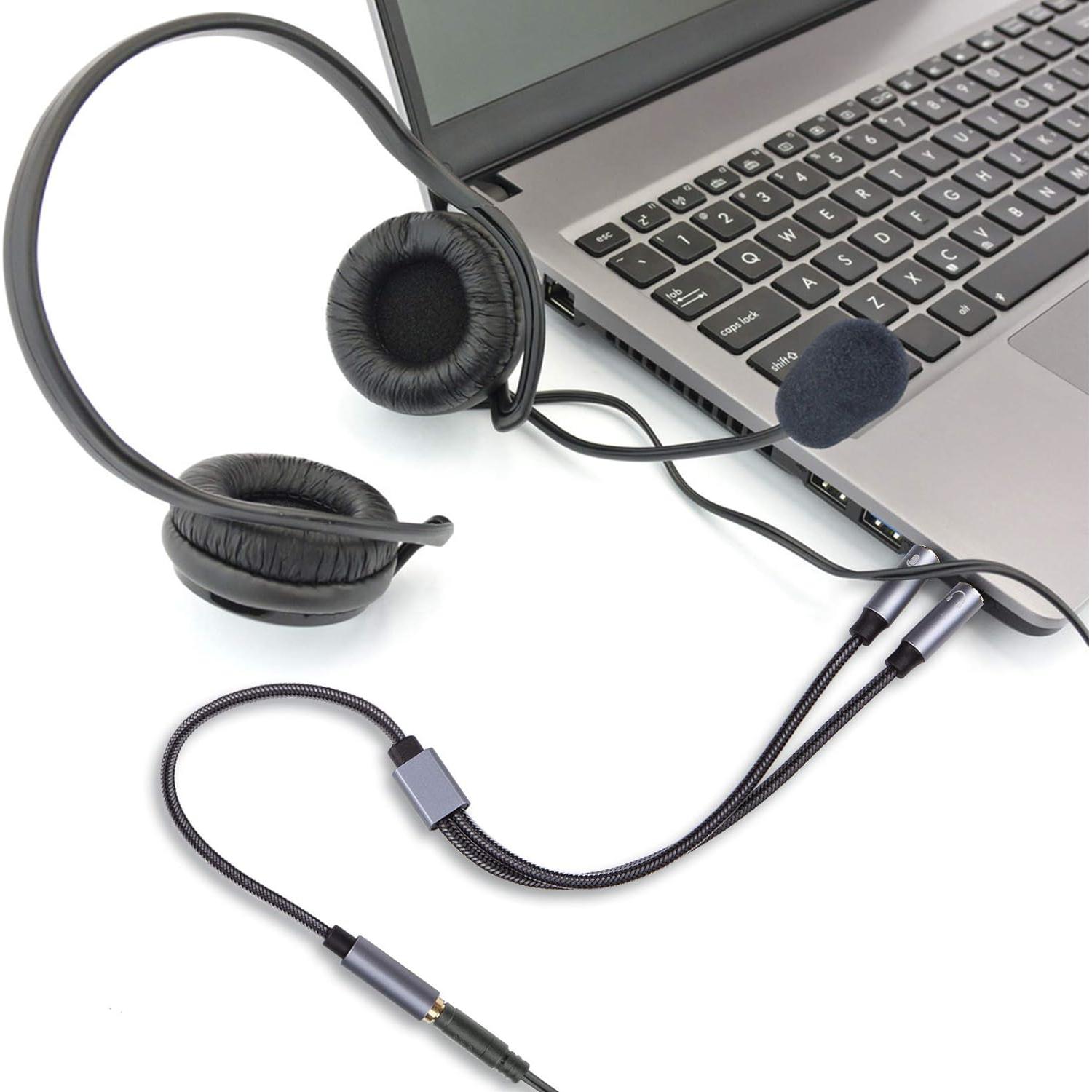 Cable divisor Y 3.5mm TRRS a dos TRS para PC LOL PARTY 30cm