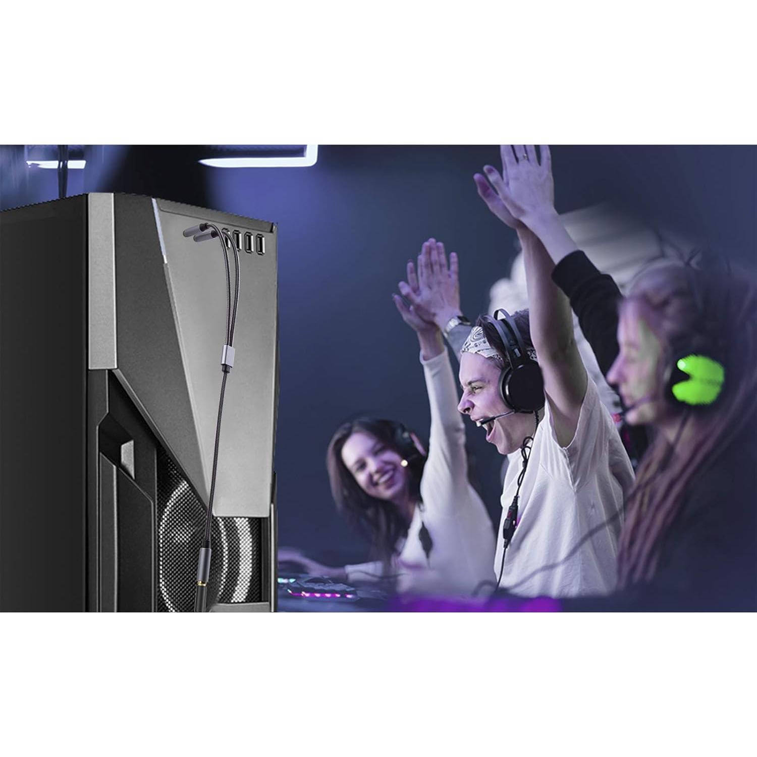 Cable divisor Y 3.5mm TRRS a dos TRS para PC LOL PARTY 30cm