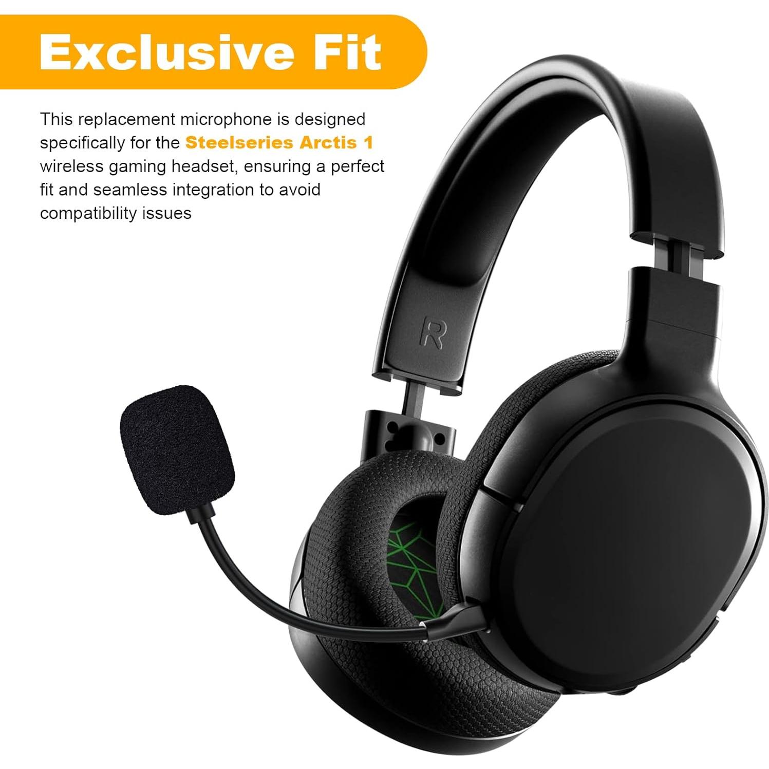 Toxaoii Replacement Microphone Compatible with Steelseries arctis 1 Gaming Headphones, Detachable 3.5mm Noise Cancelling Boom Microphone for Headphone, PC, Xbox One, PS4, PS5