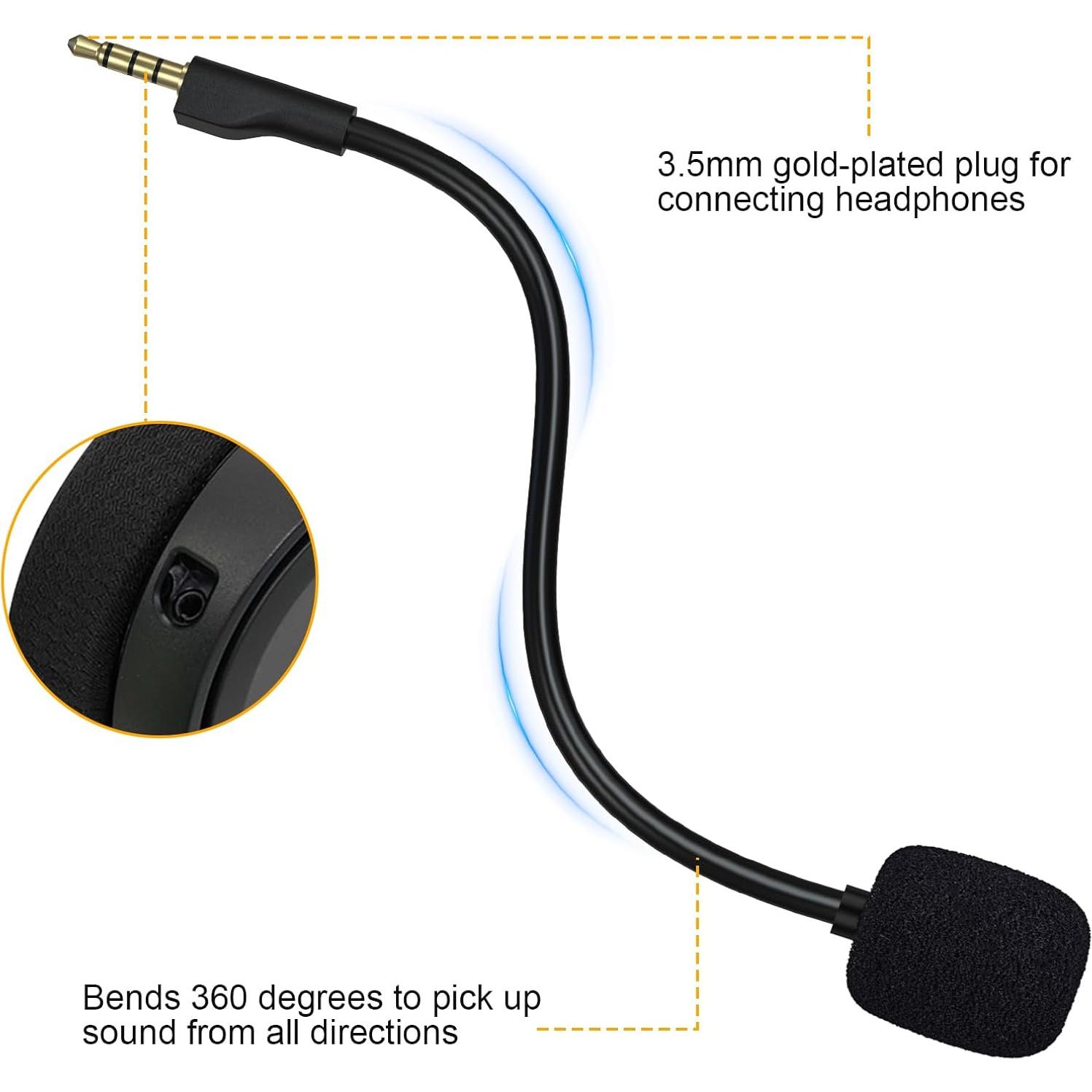 Toxaoii Replacement Microphone Compatible with Steelseries arctis 1 Gaming Headphones, Detachable 3.5mm Noise Cancelling Boom Microphone for Headphone, PC, Xbox One, PS4, PS5