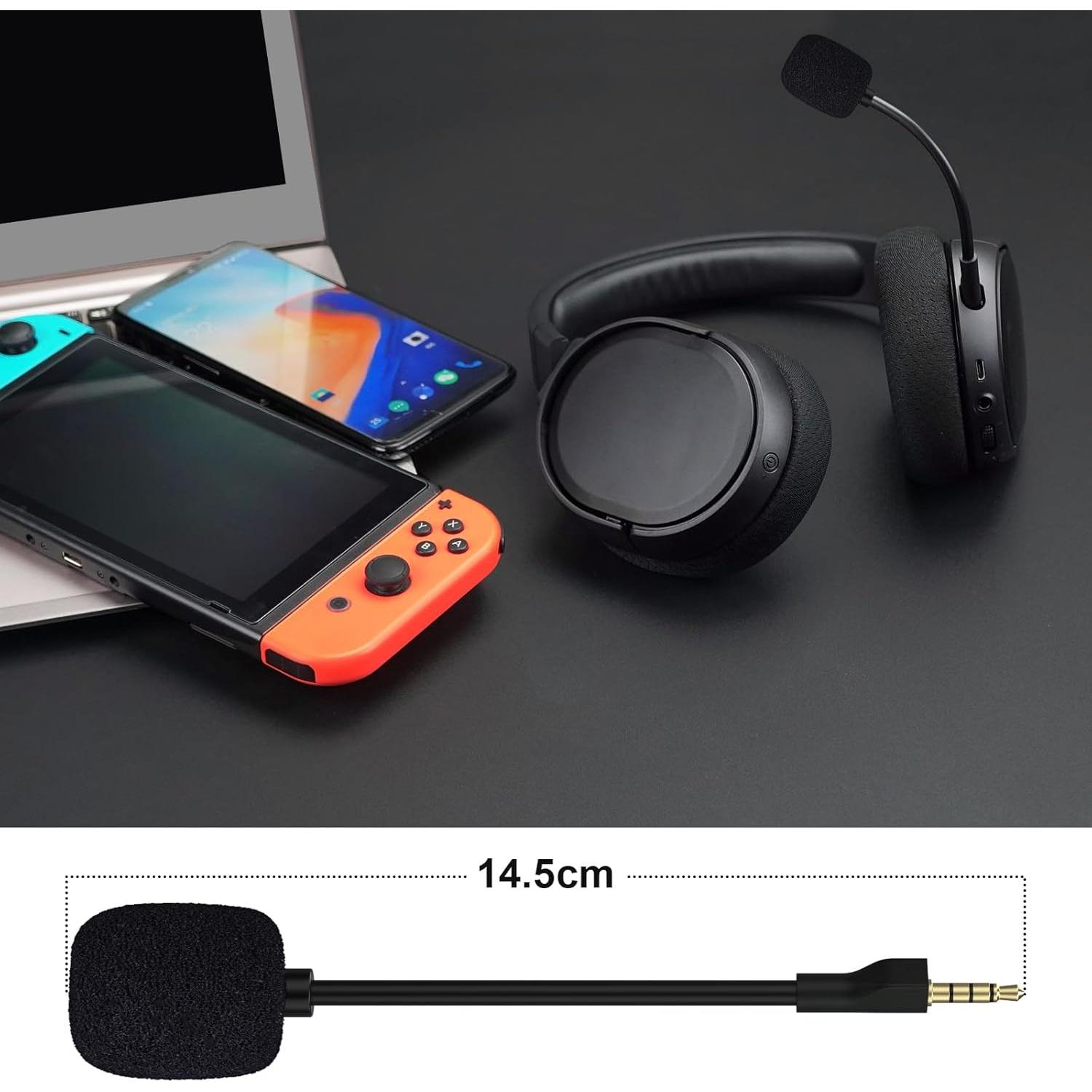 Toxaoii Replacement Microphone Compatible with Steelseries arctis 1 Gaming Headphones, Detachable 3.5mm Noise Cancelling Boom Microphone for Headphone, PC, Xbox One, PS4, PS5