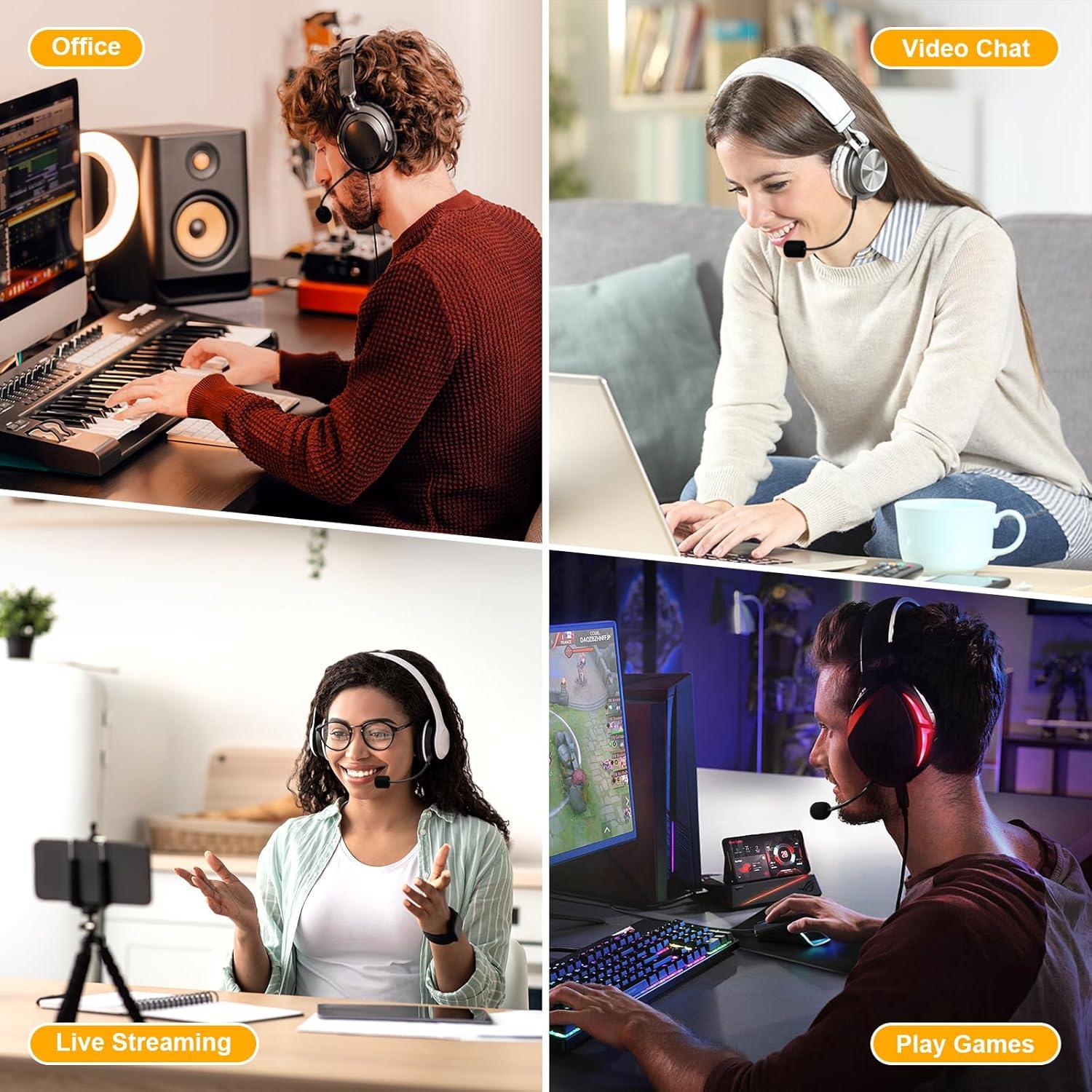 Toxaoii Replacement Microphone Compatible with Steelseries arctis 1 Gaming Headphones, Detachable 3.5mm Noise Cancelling Boom Microphone for Headphone, PC, Xbox One, PS4, PS5