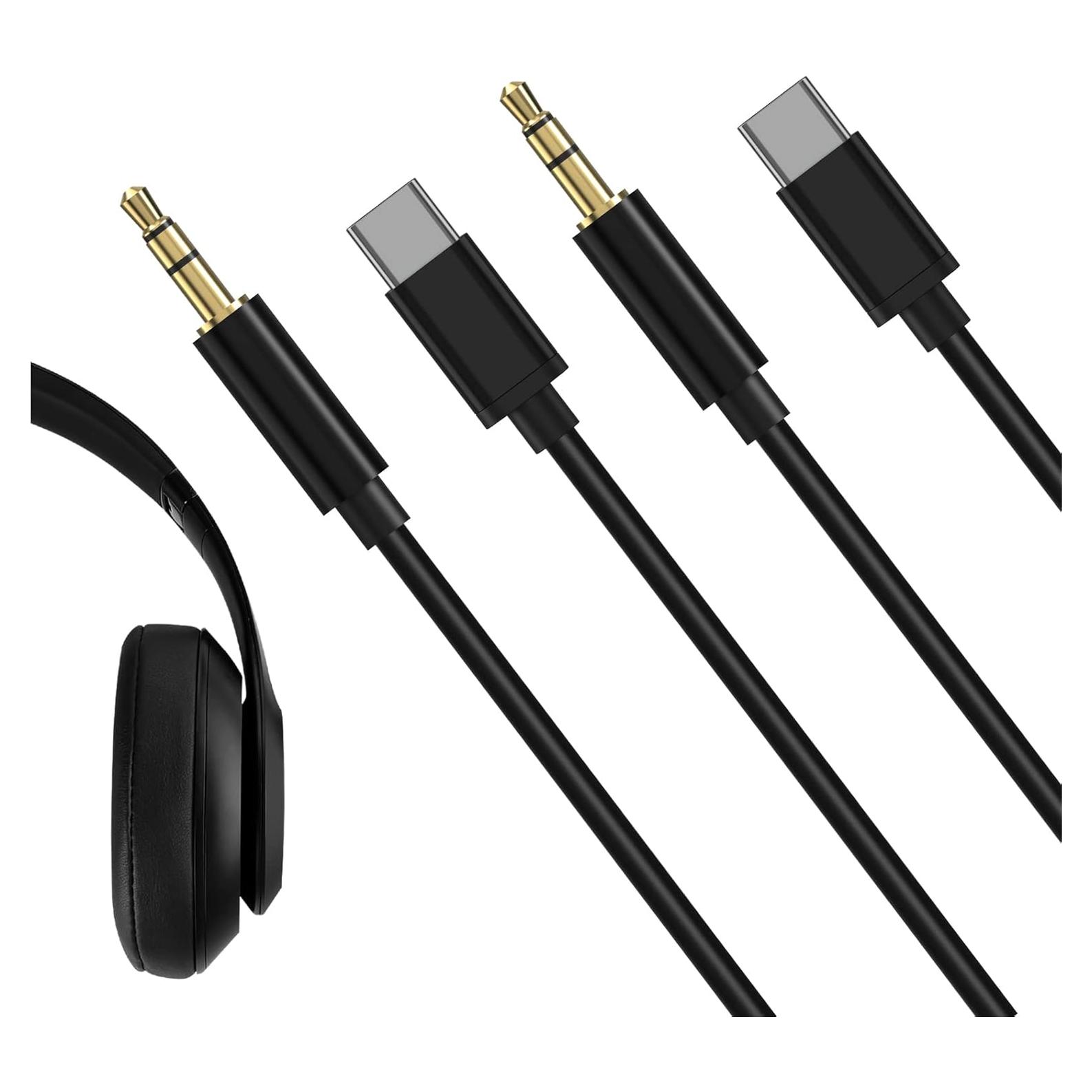 Cable de Audio Linkidea USB-C a 3.5mm para Beats Solo y Studio - 2 Unidades
