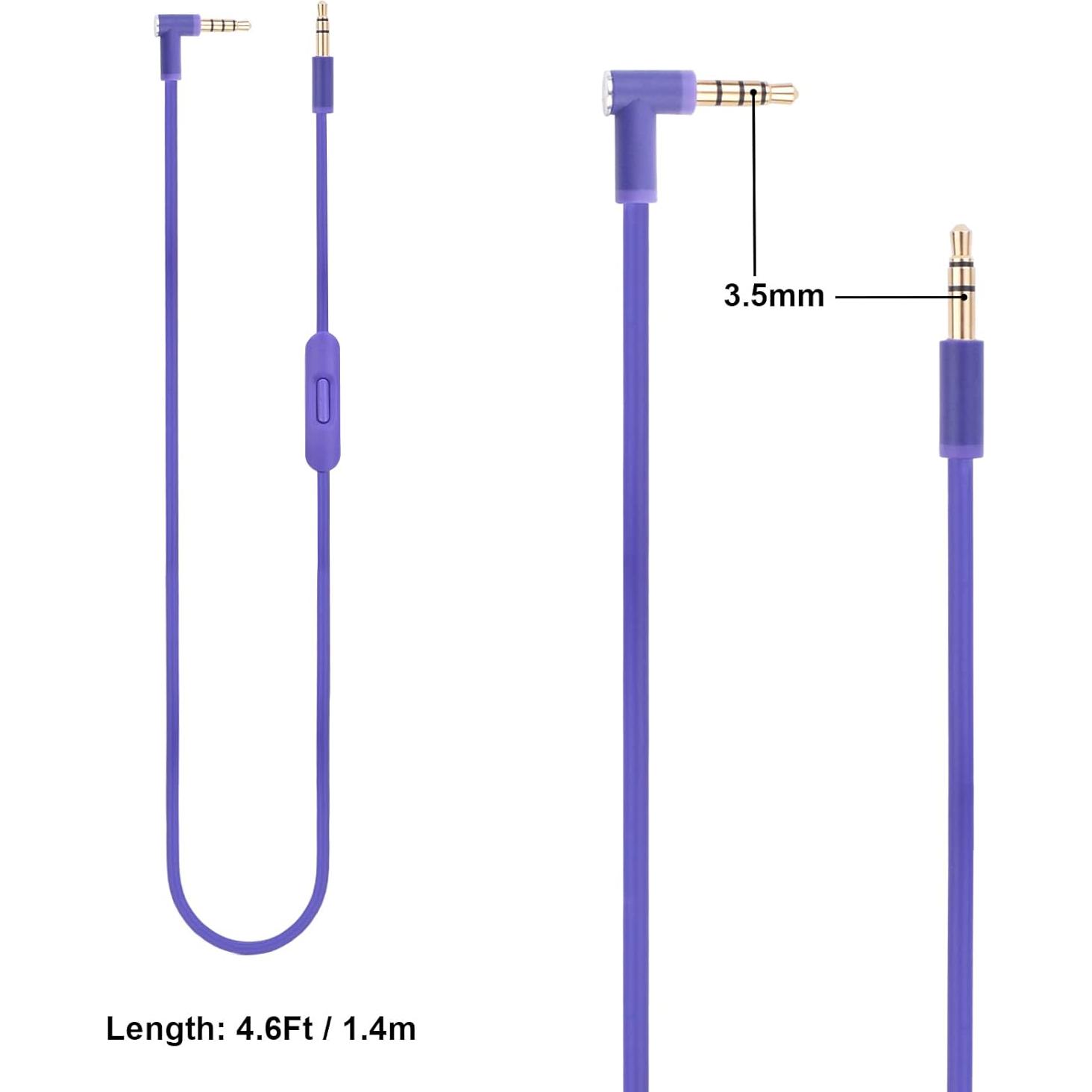 Cable de audio de reemplazo Sqrgreat 1.4m para auriculares Beats