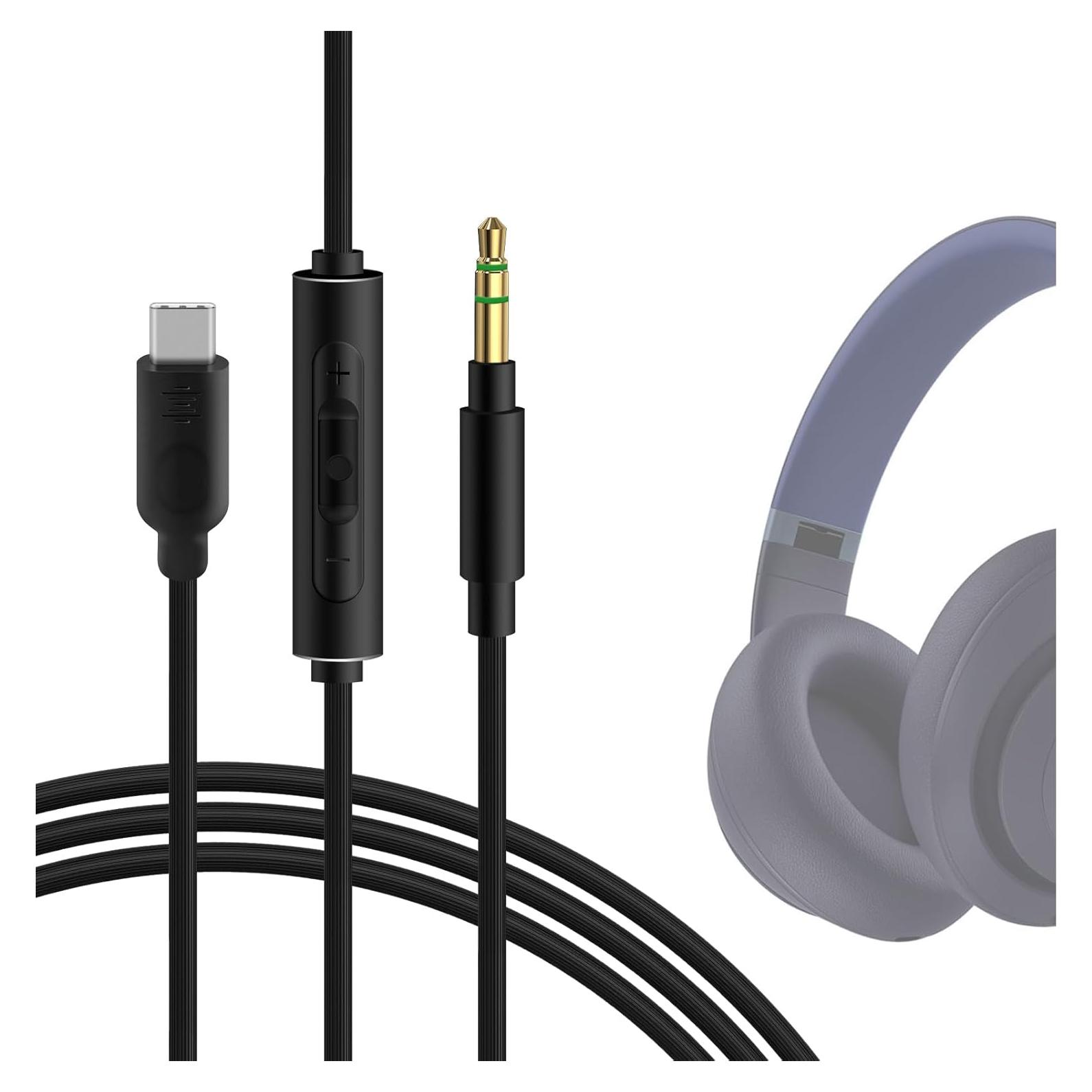Cable USB-C a Audio con Micrófono GEEKRIA 1.2m para Beats