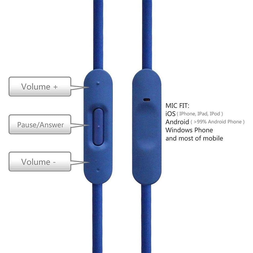 Cable de audio de extensión Mekoko con control remoto 130cm Azul