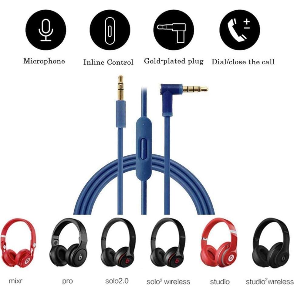 Cable de audio de extensión Mekoko con control remoto 130cm Azul