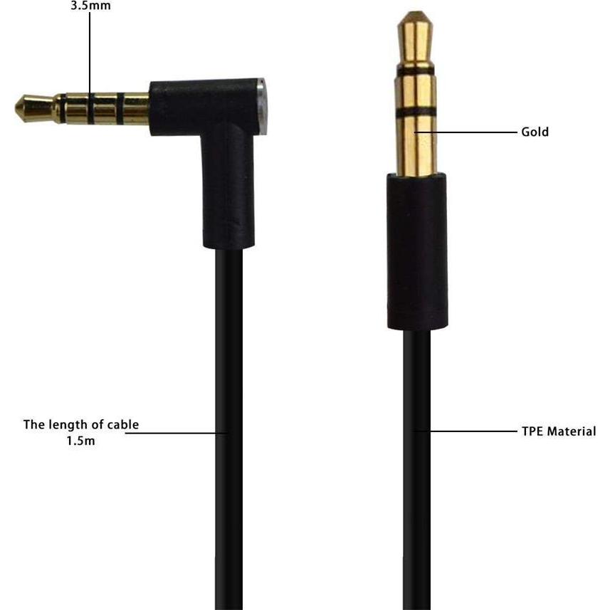 Cable de audio de reemplazo Asobilor 1.4m con micrófono 3.5mm