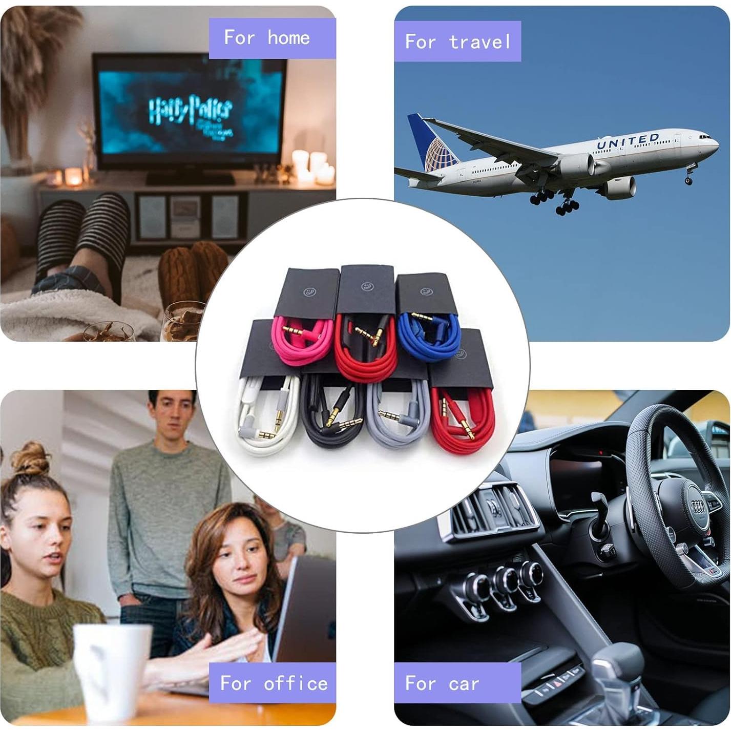 Cable de audio de reemplazo Asobilor 1.4m con micrófono 3.5mm