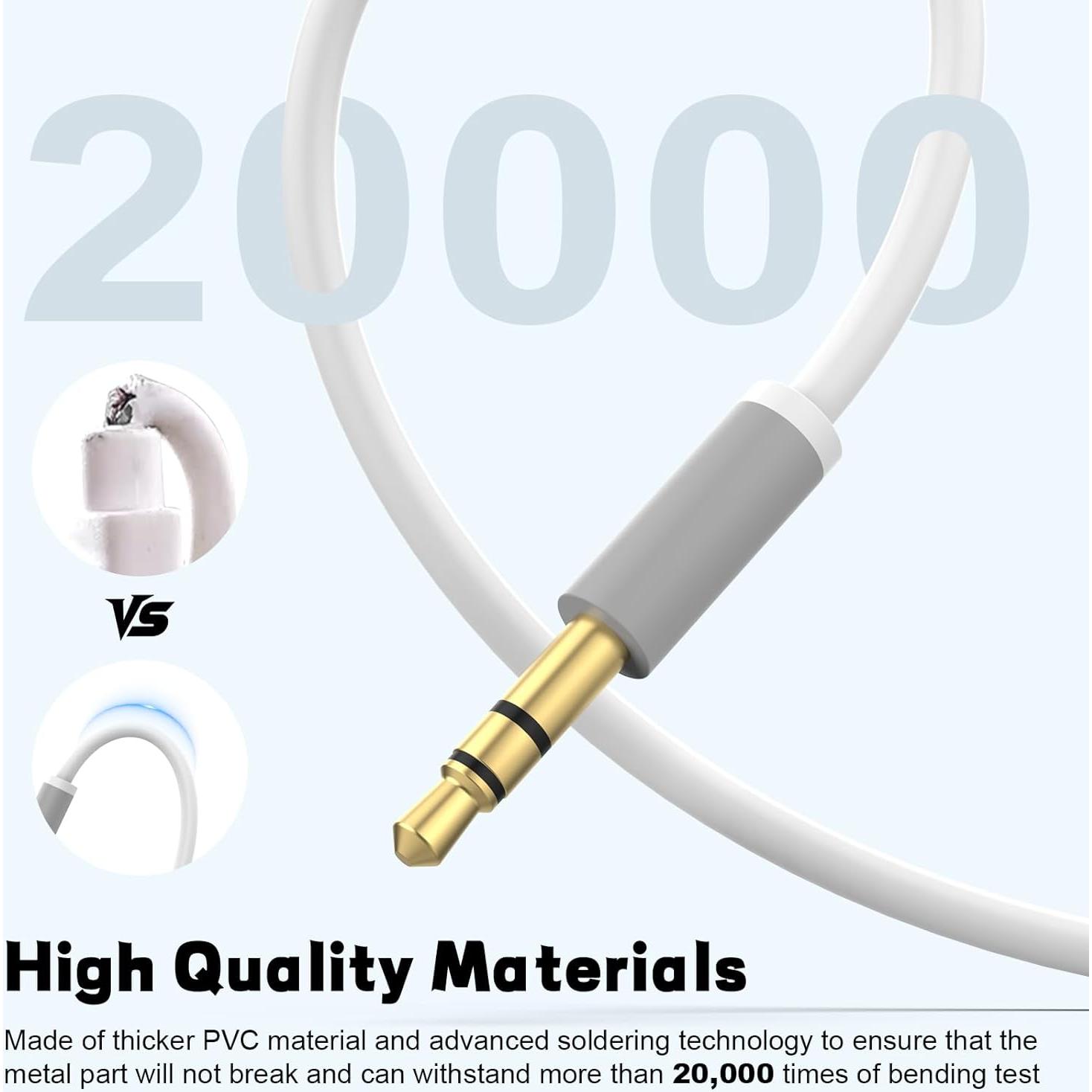 Cable de audio 3.5mm Gneinour para Beats Studio Pro y Solo