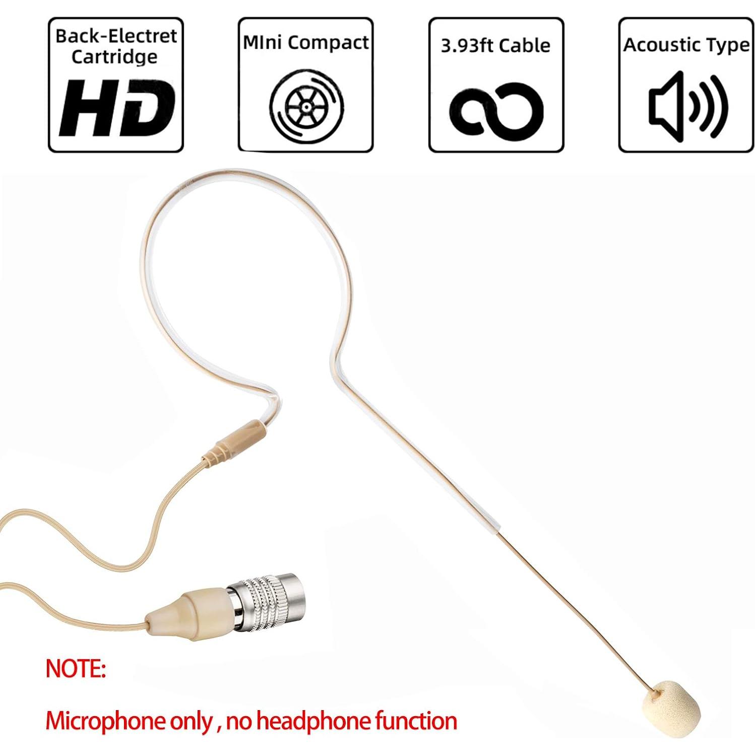 Micrófono de Diadema Sujeetec 18700 Beige 15g Hirose 4 Pines