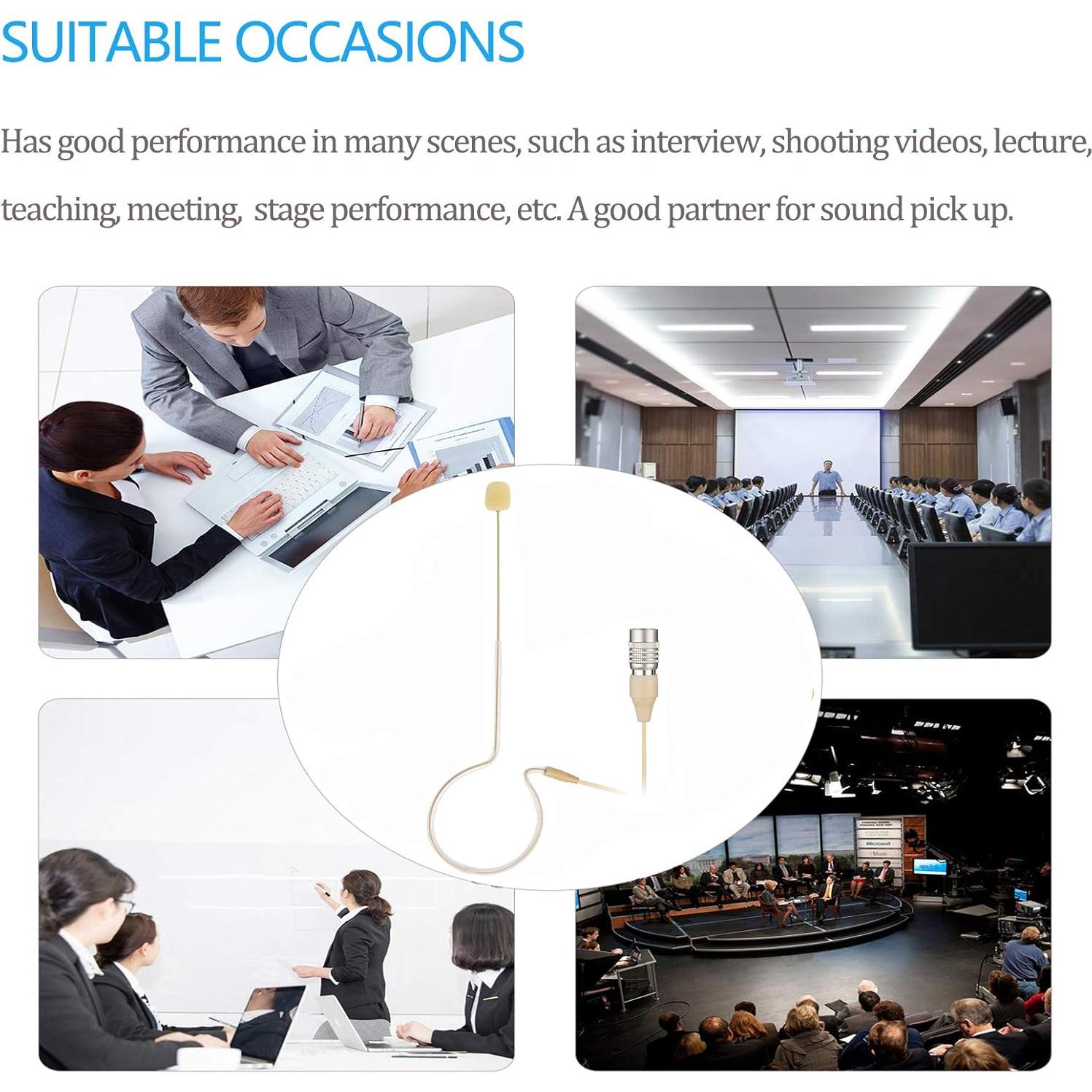 Micrófono de Diadema Sujeetec 18700 Beige 15g Hirose 4 Pines