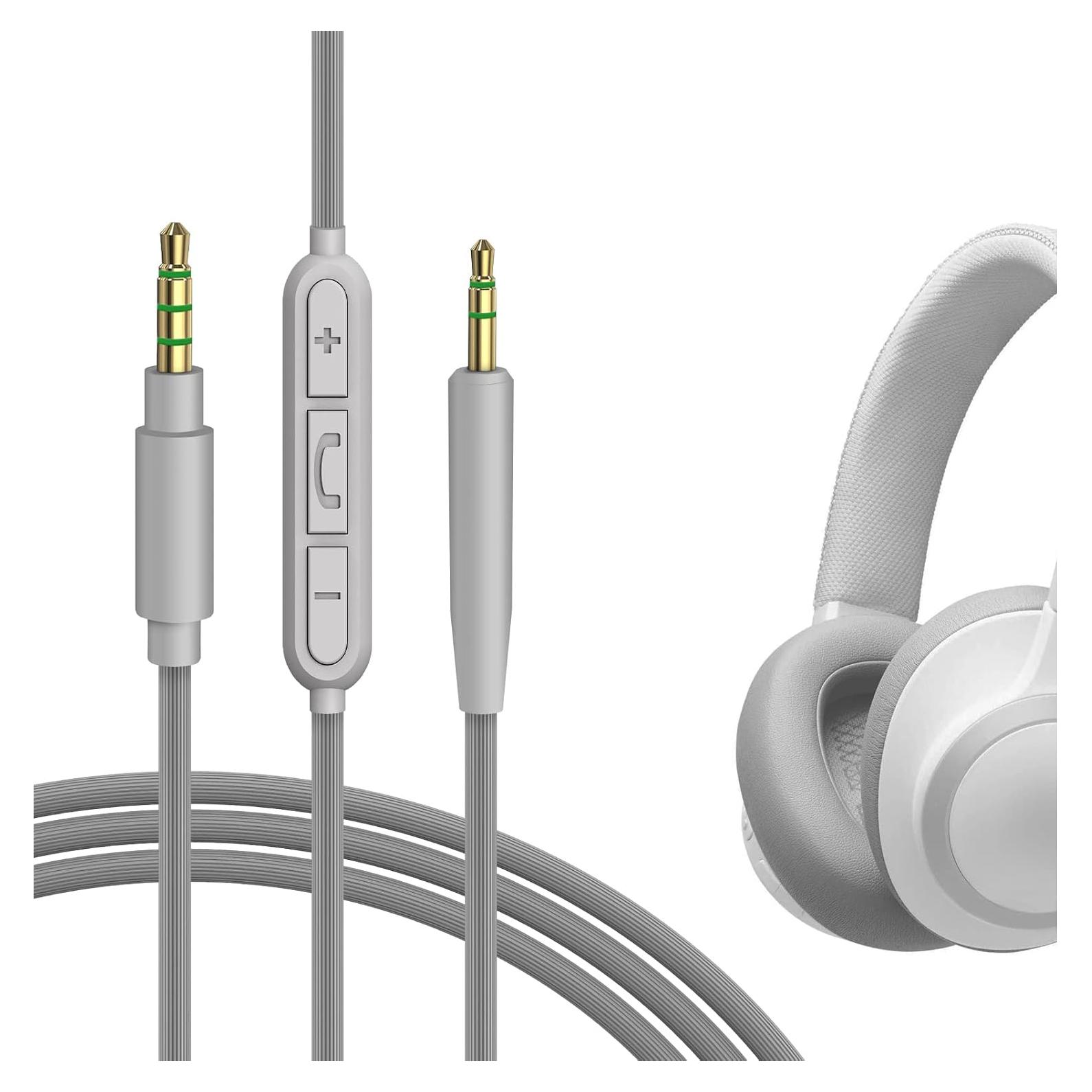 Cable de Audio Geekria 2.5mm a 3.5mm con Micrófono y Control de Volumen