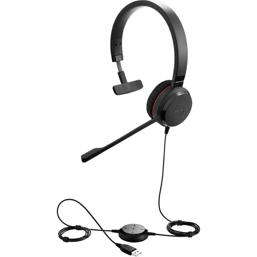 Auricular Jabra Evolve 20SE UC Mono con Cable para PC