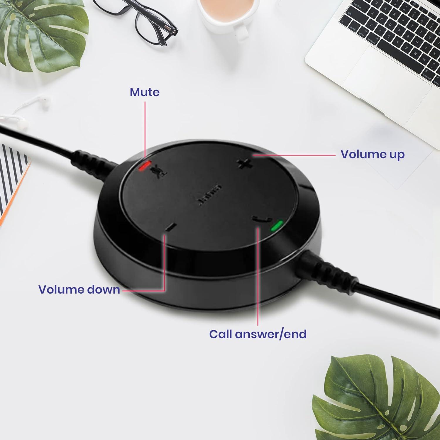 Jabra Evolve 20 MS Duo USB-A Wired Headset (10 Pack)- GTW Bundle with Microfiber Cloth (10 Pack) Office Headphones for Work