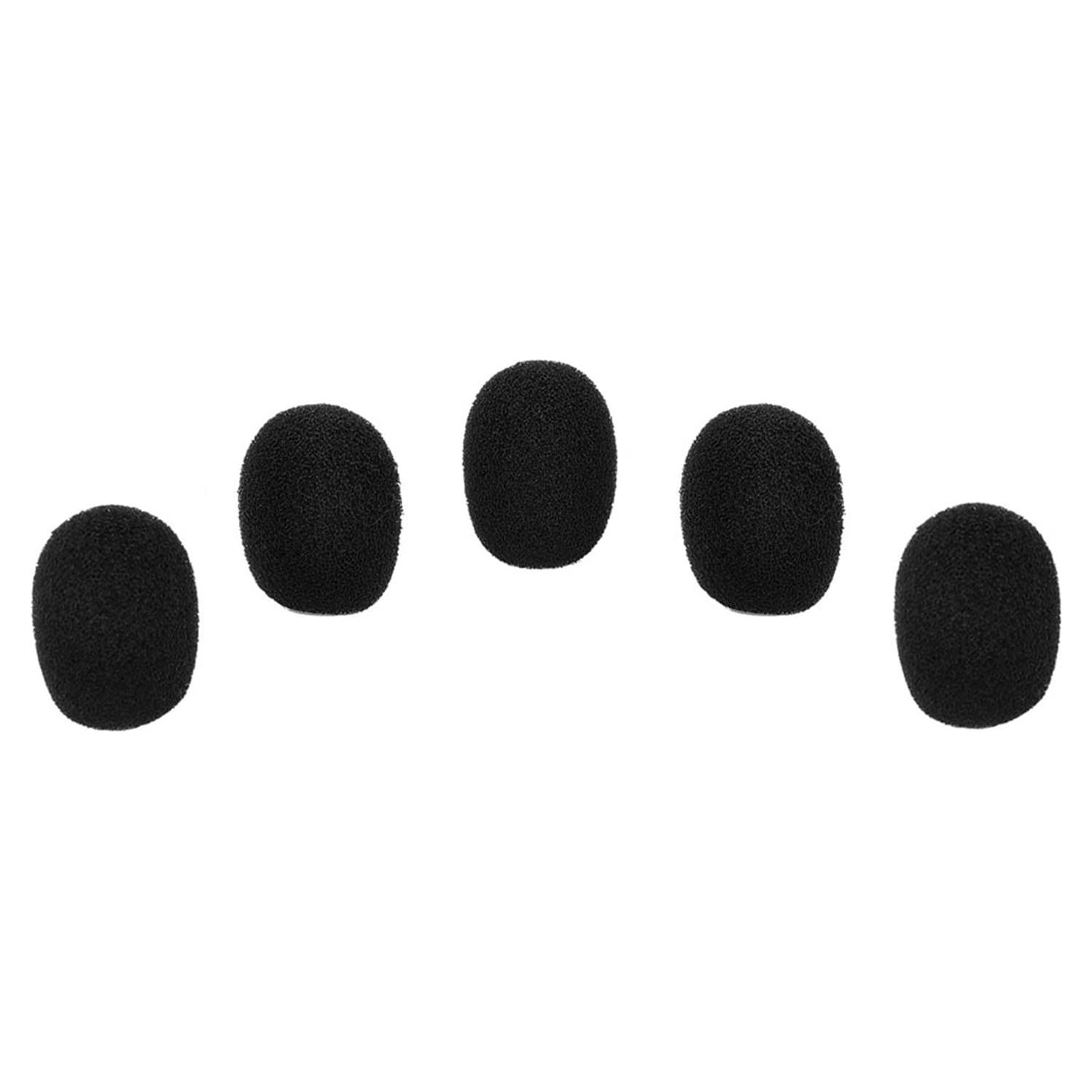 5 Filtros Antiviento eBoot para Micrófonos de Solapa - Negro