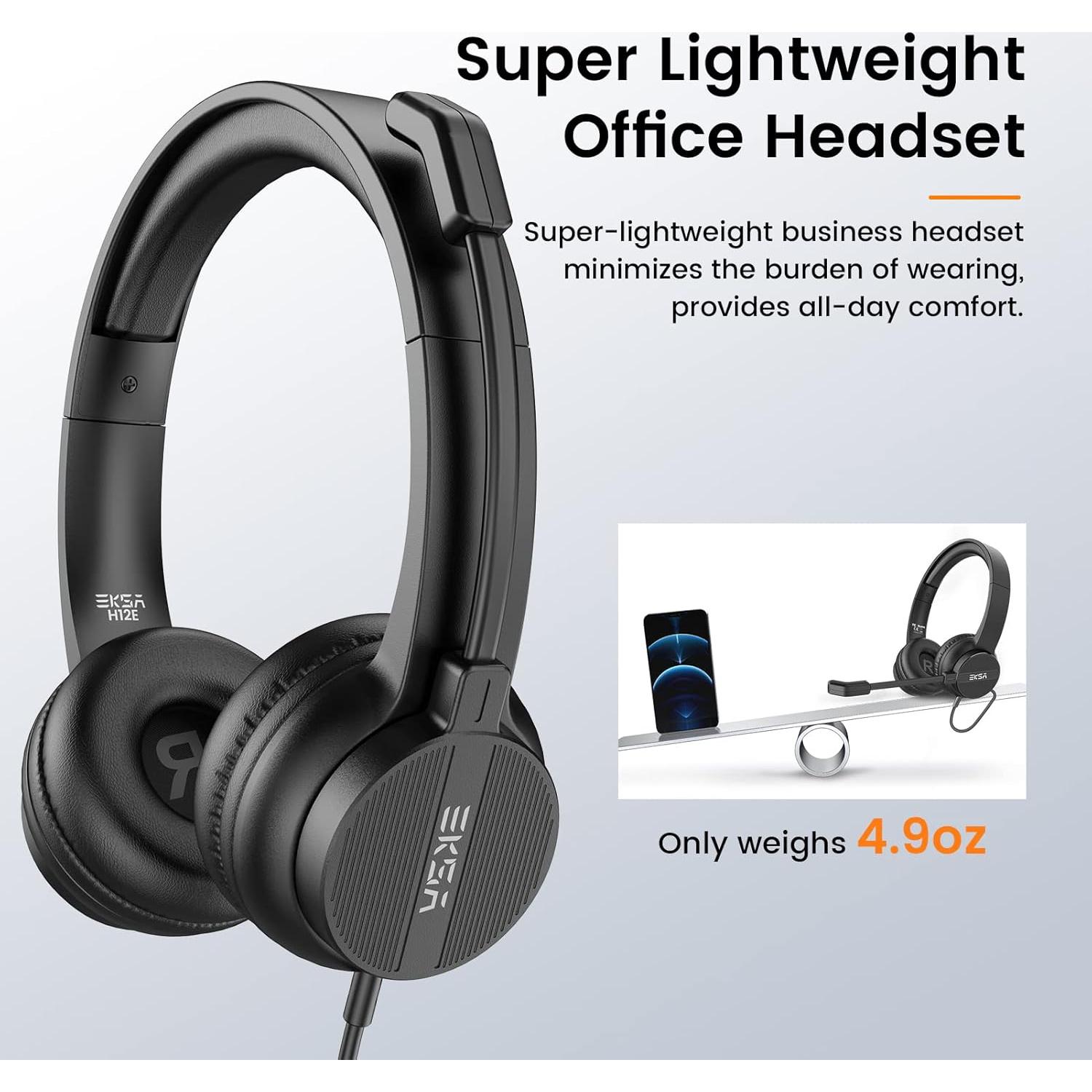 Auriculares USB EKSA H12E con micrófono y cancelación de ruido