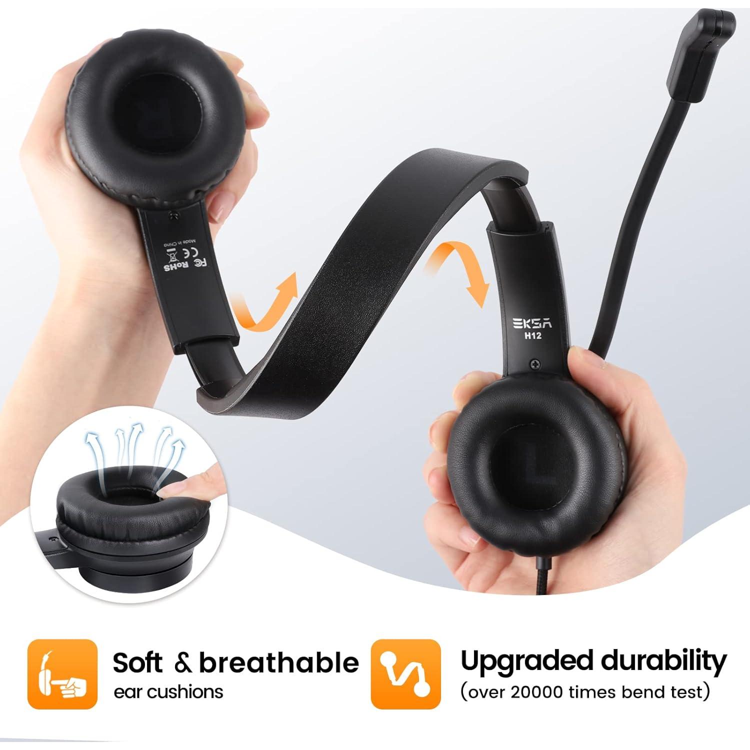 Auriculares USB EKSA H12E con micrófono y cancelación de ruido