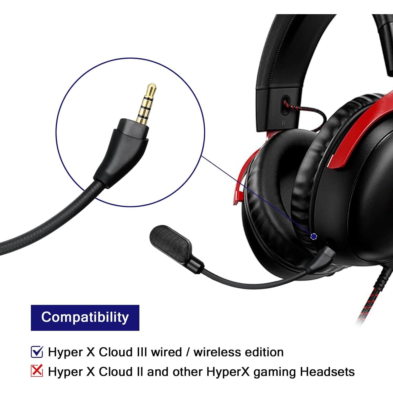 Micrófono de Reemplazo REEYEAR para Auriculares HyperX Cloud III