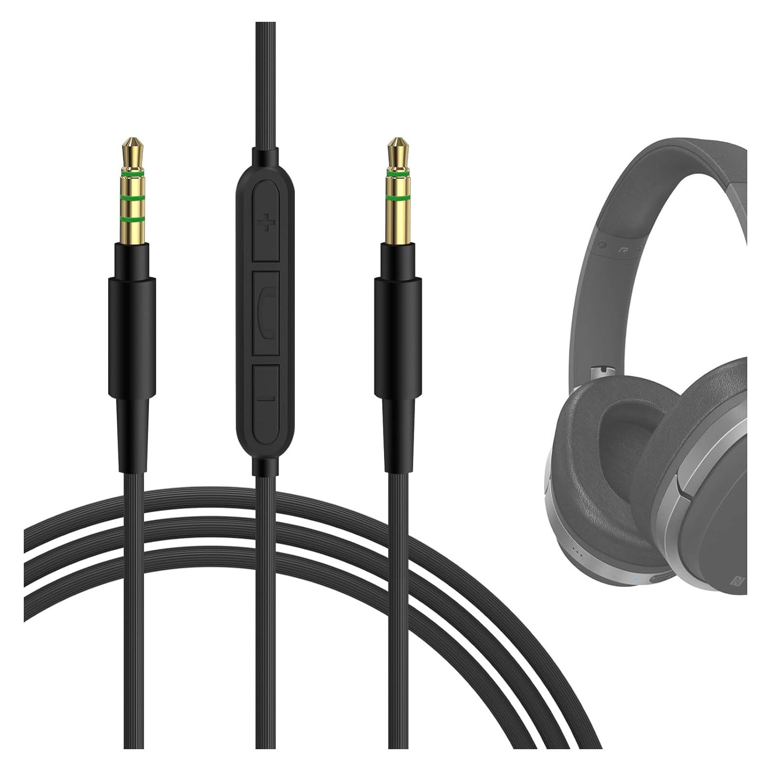Cable de Audio GEEKRIA 3.5mm con Micrófono y Control de Volumen 1.2m