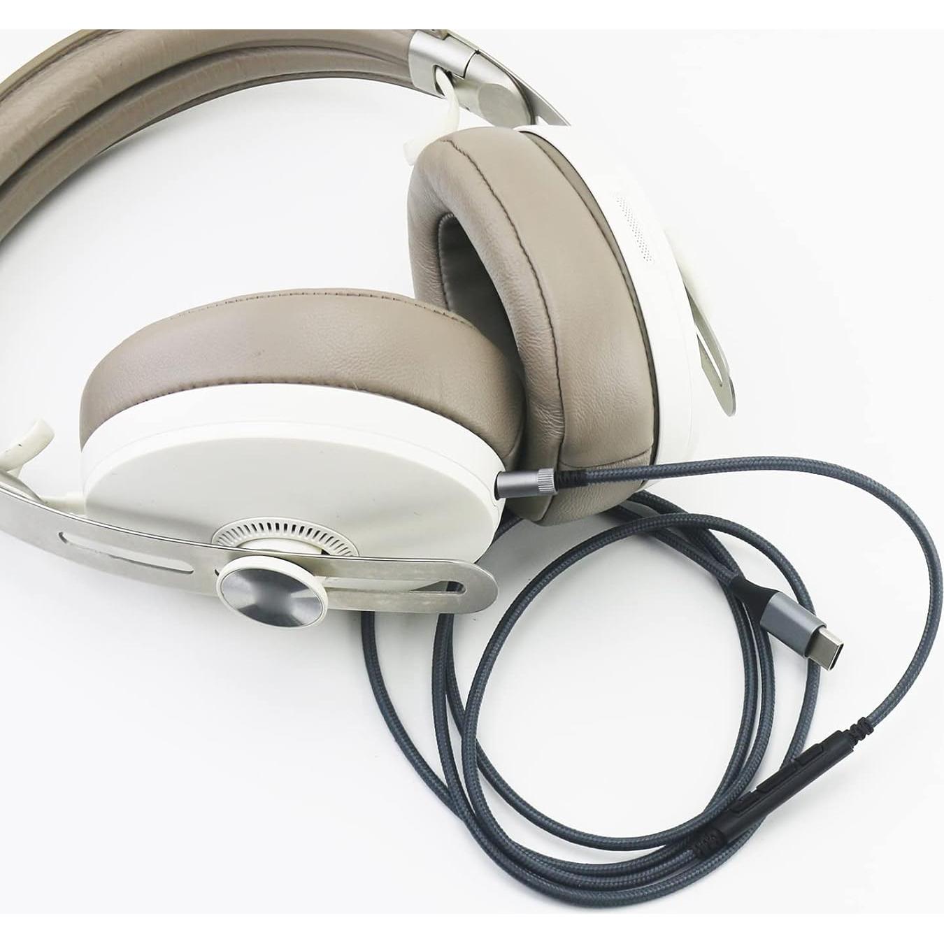 USB C Audio Cable Remote Volume Mic Compatible with Sennheiser Momentum, Momentum 3, Momentum 2.0, HD1 Headphone, Compatible with iPhone 15/15 Pro, Compatible with iPad 10th/Pro/Air/Mini