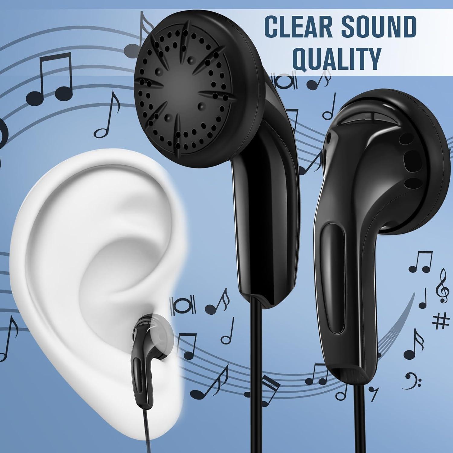 Auriculares Konohan 100 Piezas para Estudiantes Negro 3.5mm