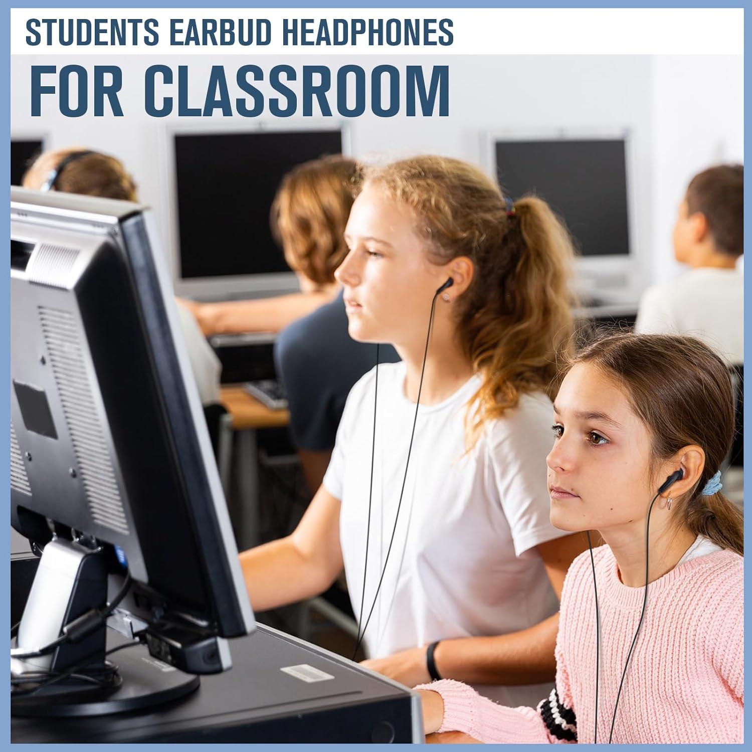 Auriculares Konohan 100 Piezas para Estudiantes Negro 3.5mm