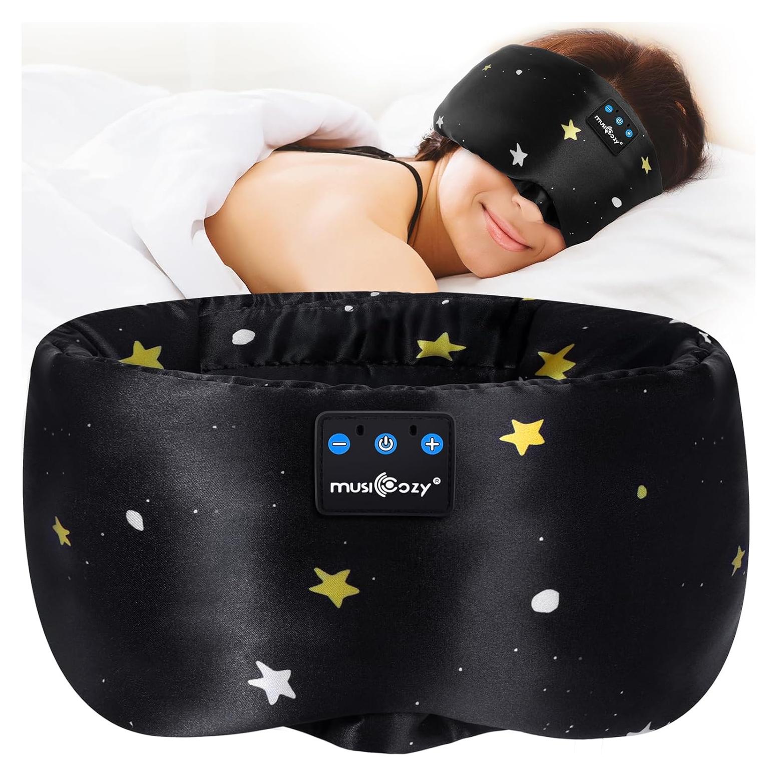 Máscara de Sueño Bluetooth MUSICOZY de Seda Morera con Sonido HD