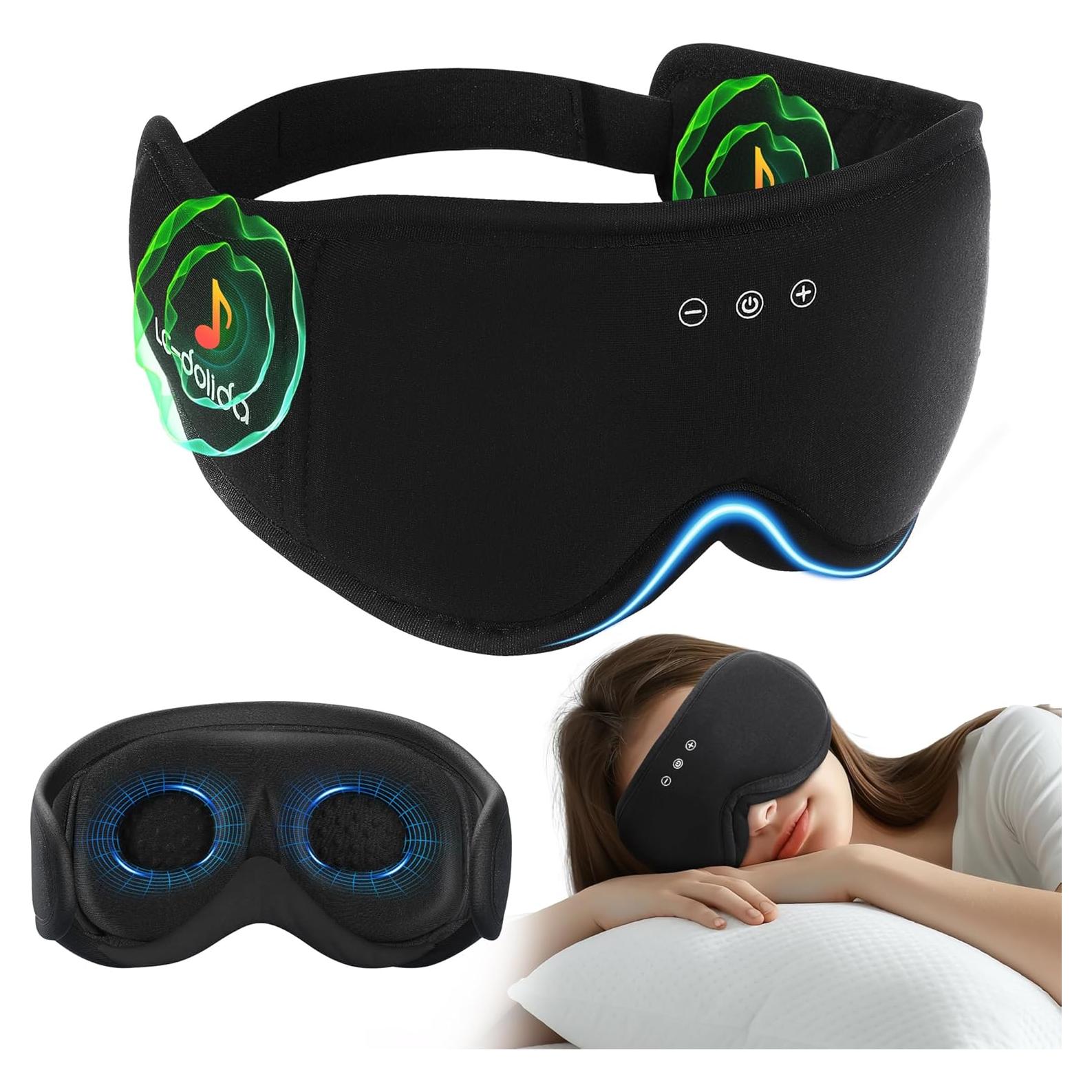 Máscara de Sueño Bluetooth 3D LC-dolida de Algodón de Bambú