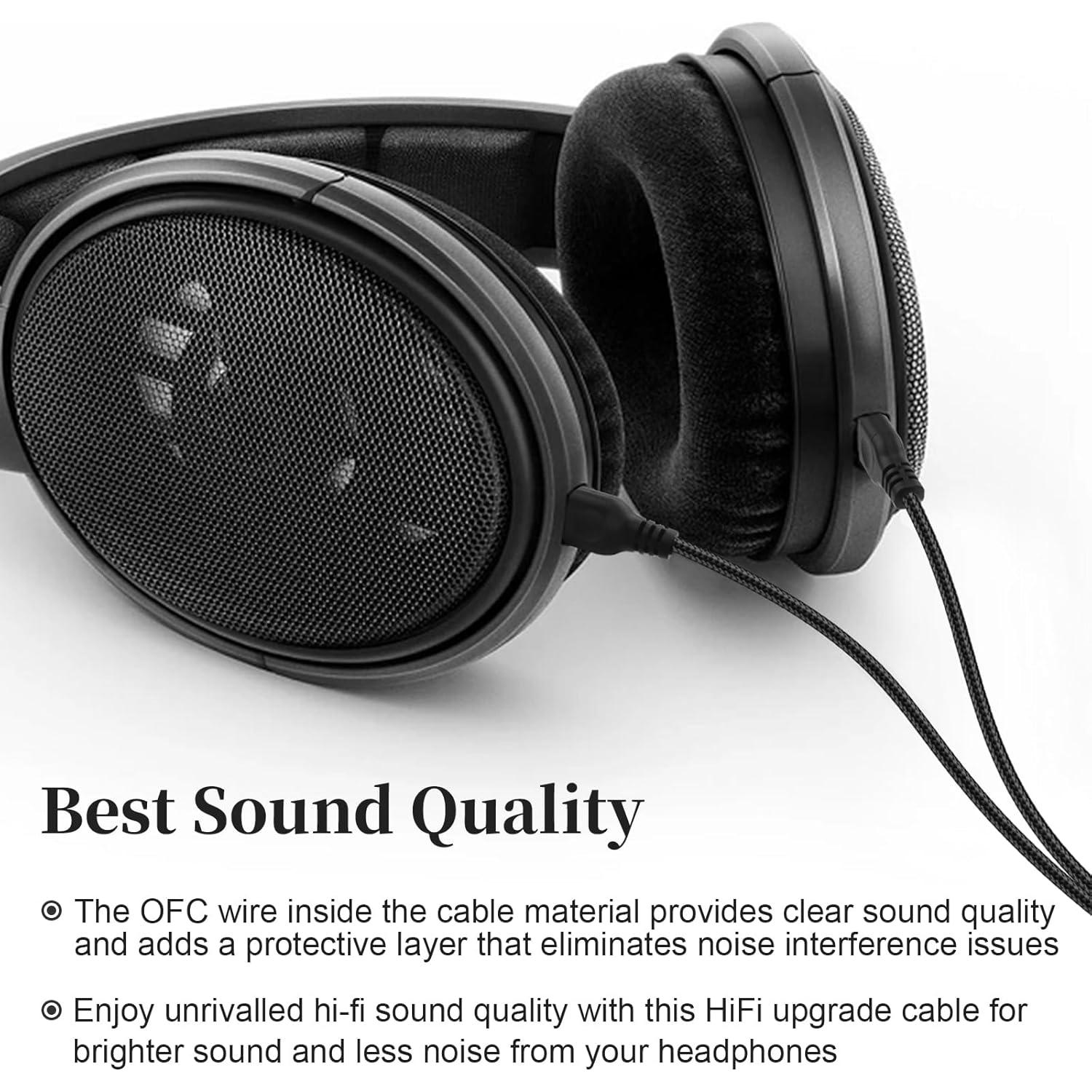 Cable de Reemplazo HD650 Gneinour 2m para Auriculares Sennheiser