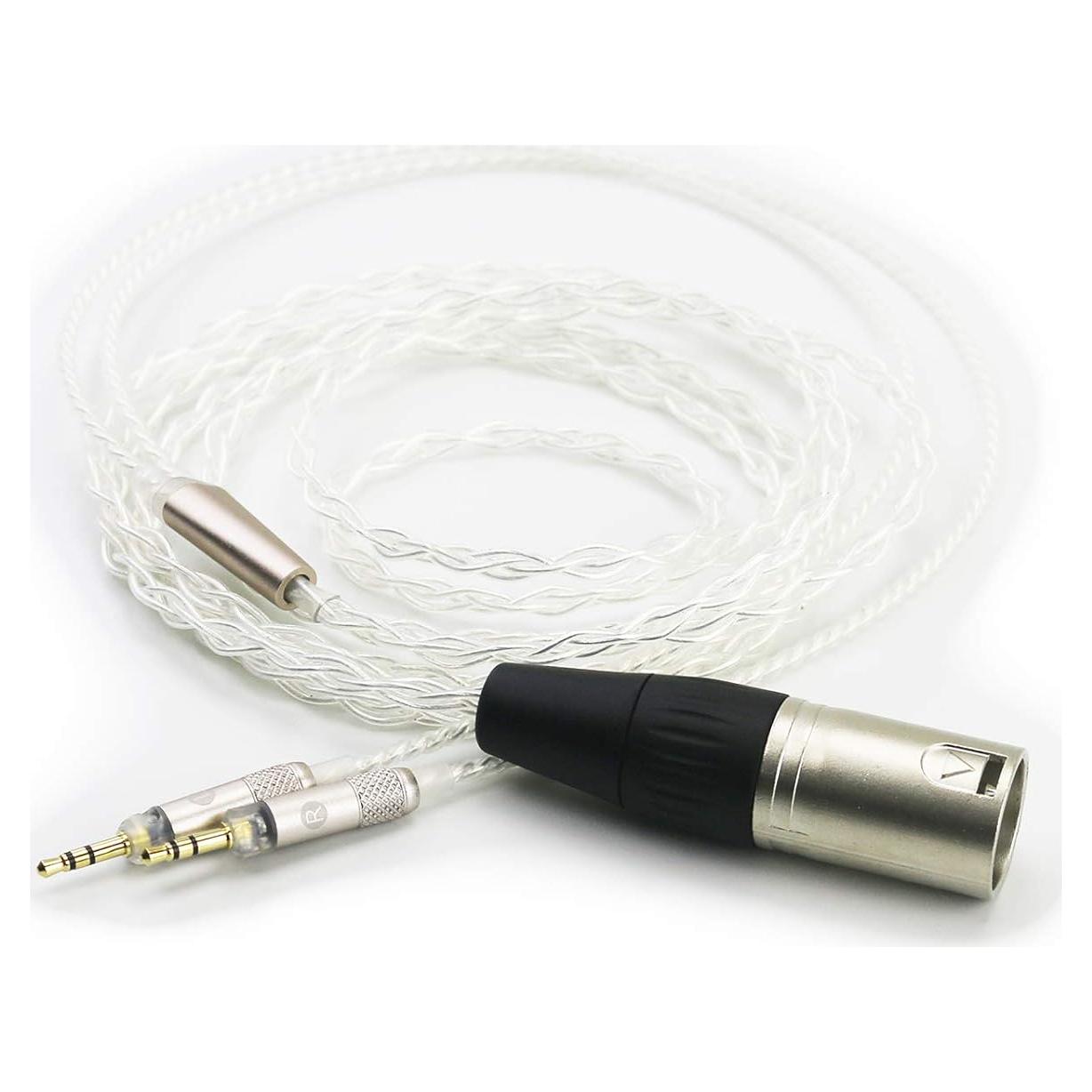 Cable de audio balanceado 2m NewFantasia XLR 4 pines para Audio-Technica ATH-R70x
