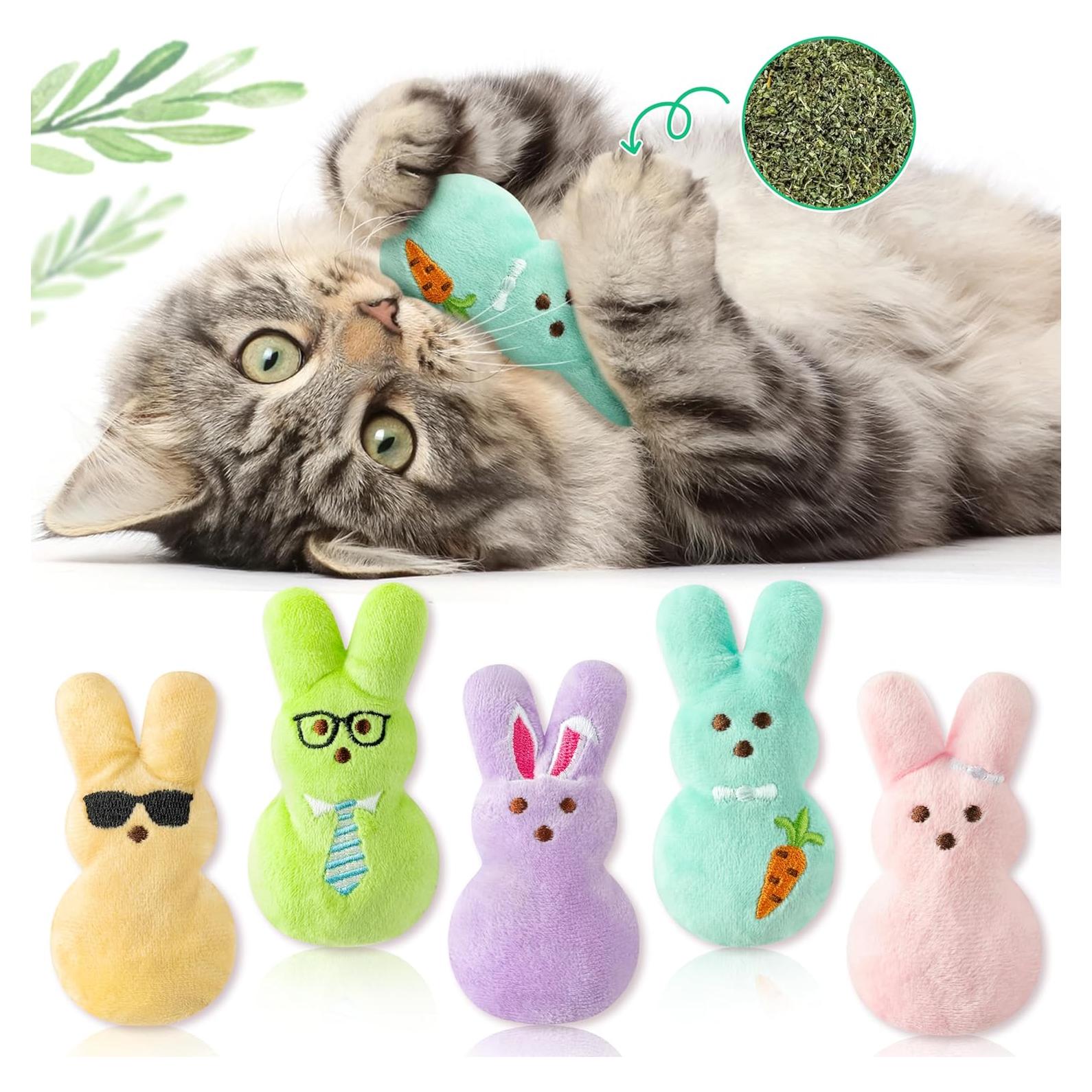 Set 5 Juguetes de Gato MALLMALL6 Conejos con Hierba Gatera