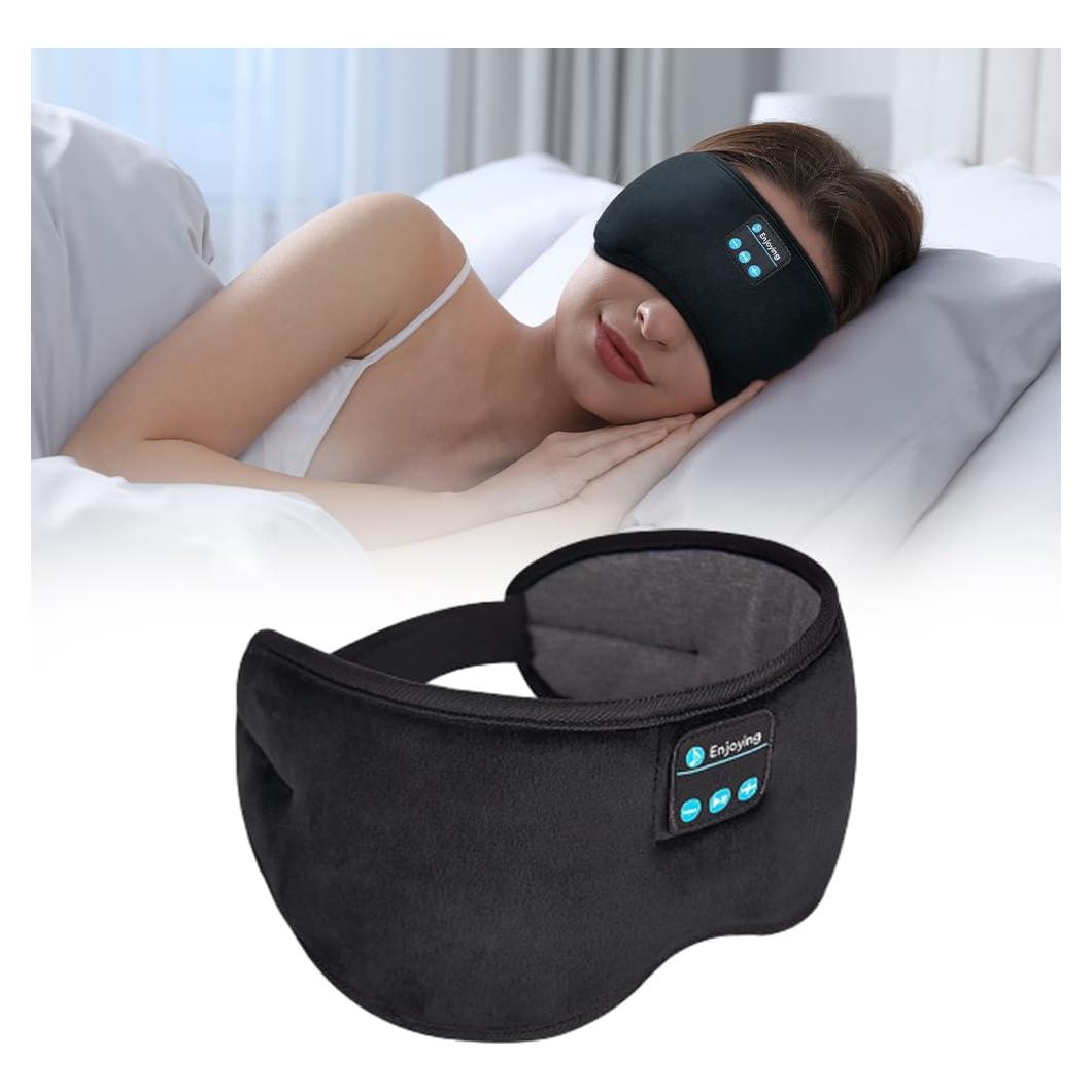 Máscara de Sueño Bluetooth SYPVRY con Auriculares Ajustables