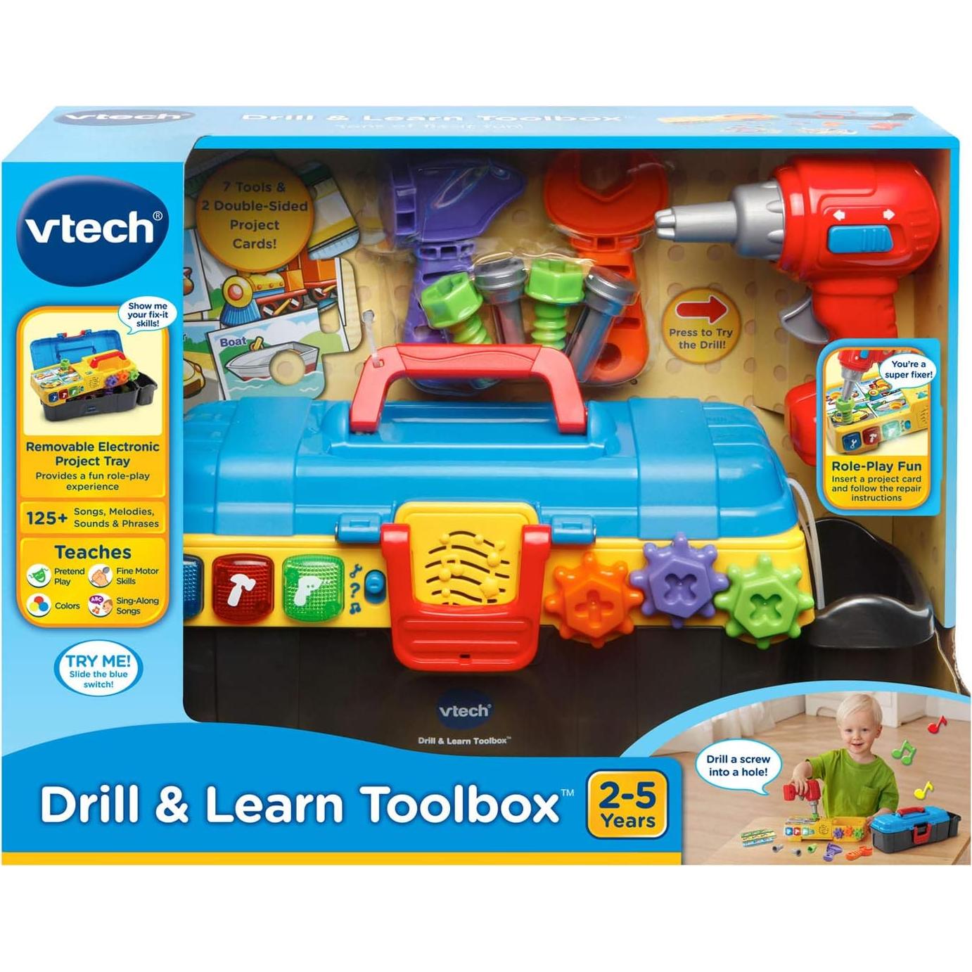 Caja de Herramientas Aprendiendo VTech con Taladro Juguete