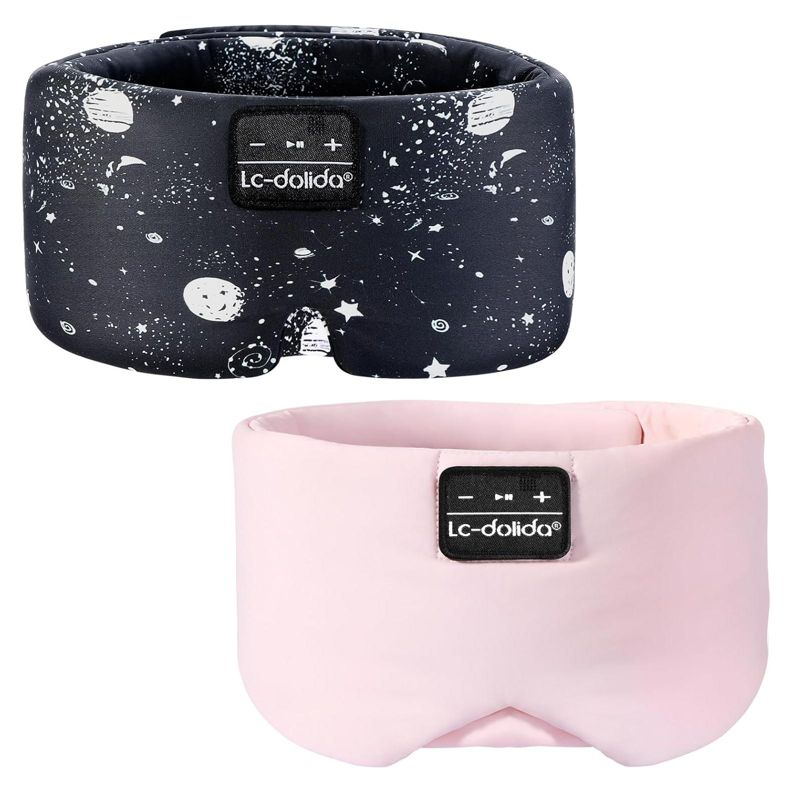 Máscara de Sueño Bluetooth 5.4 LC-dolida con Seda Fría