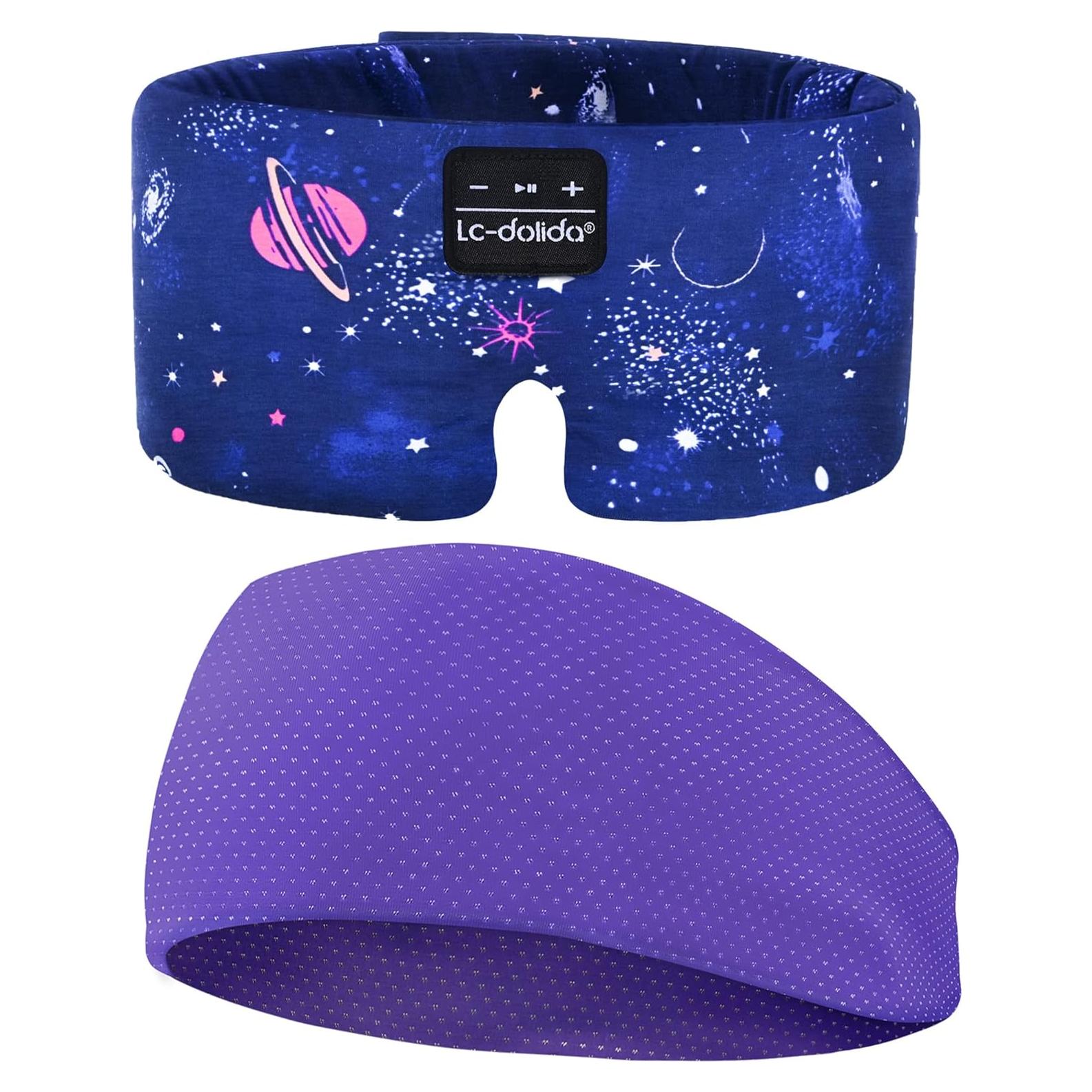 Máscara de Sueño de Seda LC-dolida Extra Grande con Bluetooth